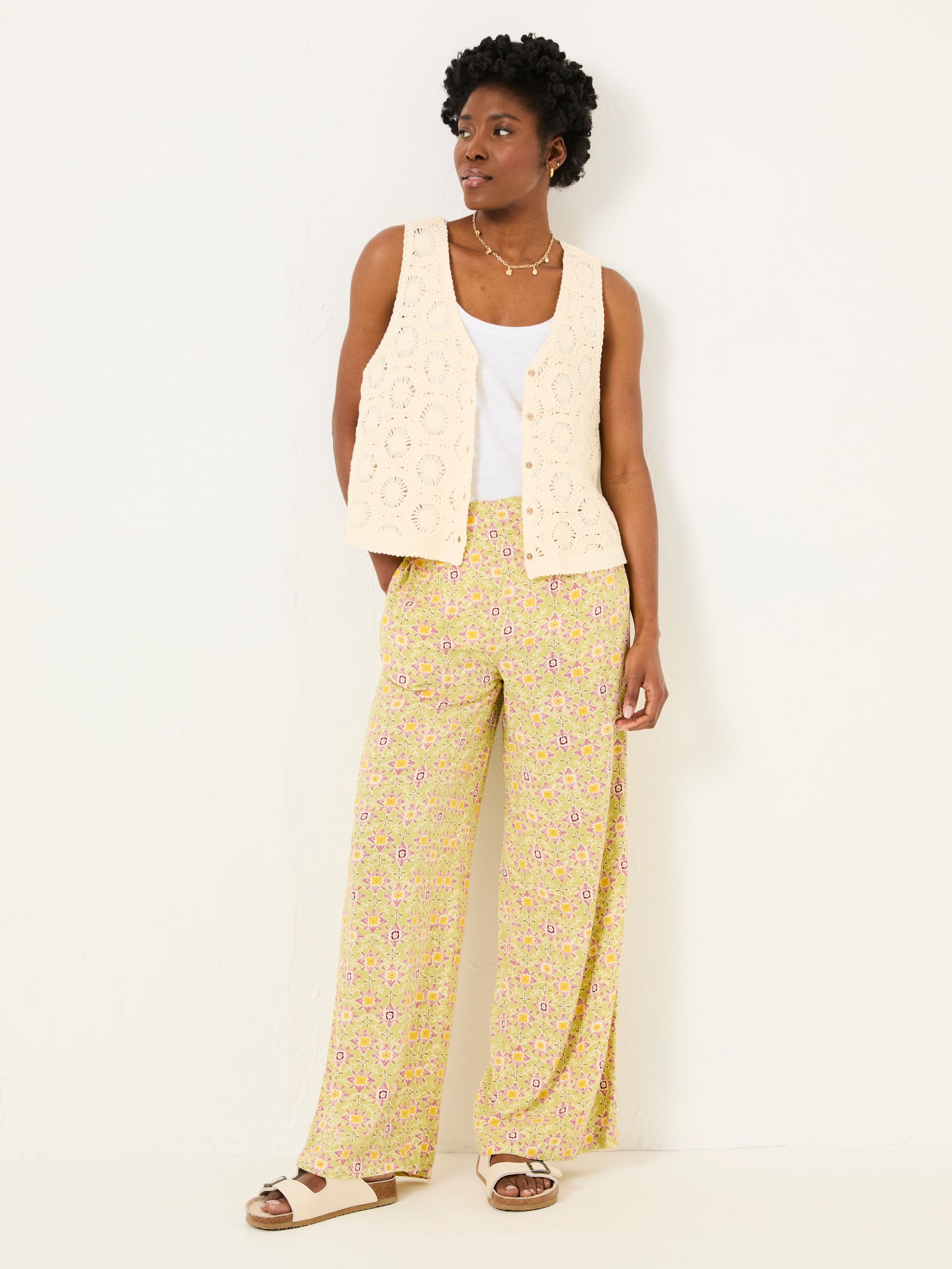 Beeble Multi Printed Wide Leg Trousers - Image 2 of 8