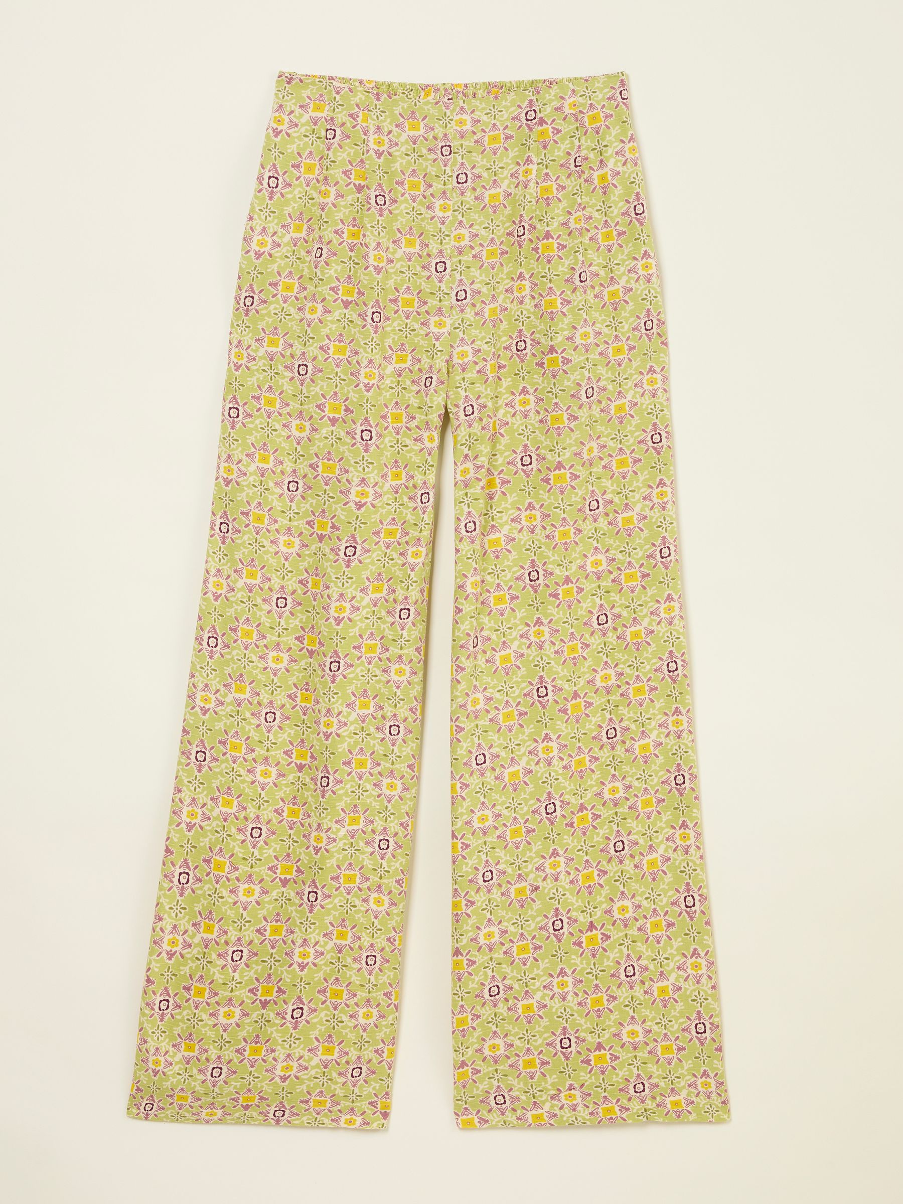 Beeble Multi Printed Wide Leg Trousers | FatFace