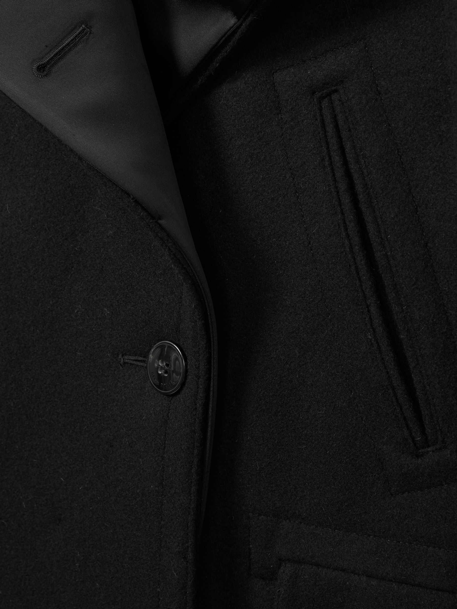 Atelier Felted Trapeze Coat in Black - image 5