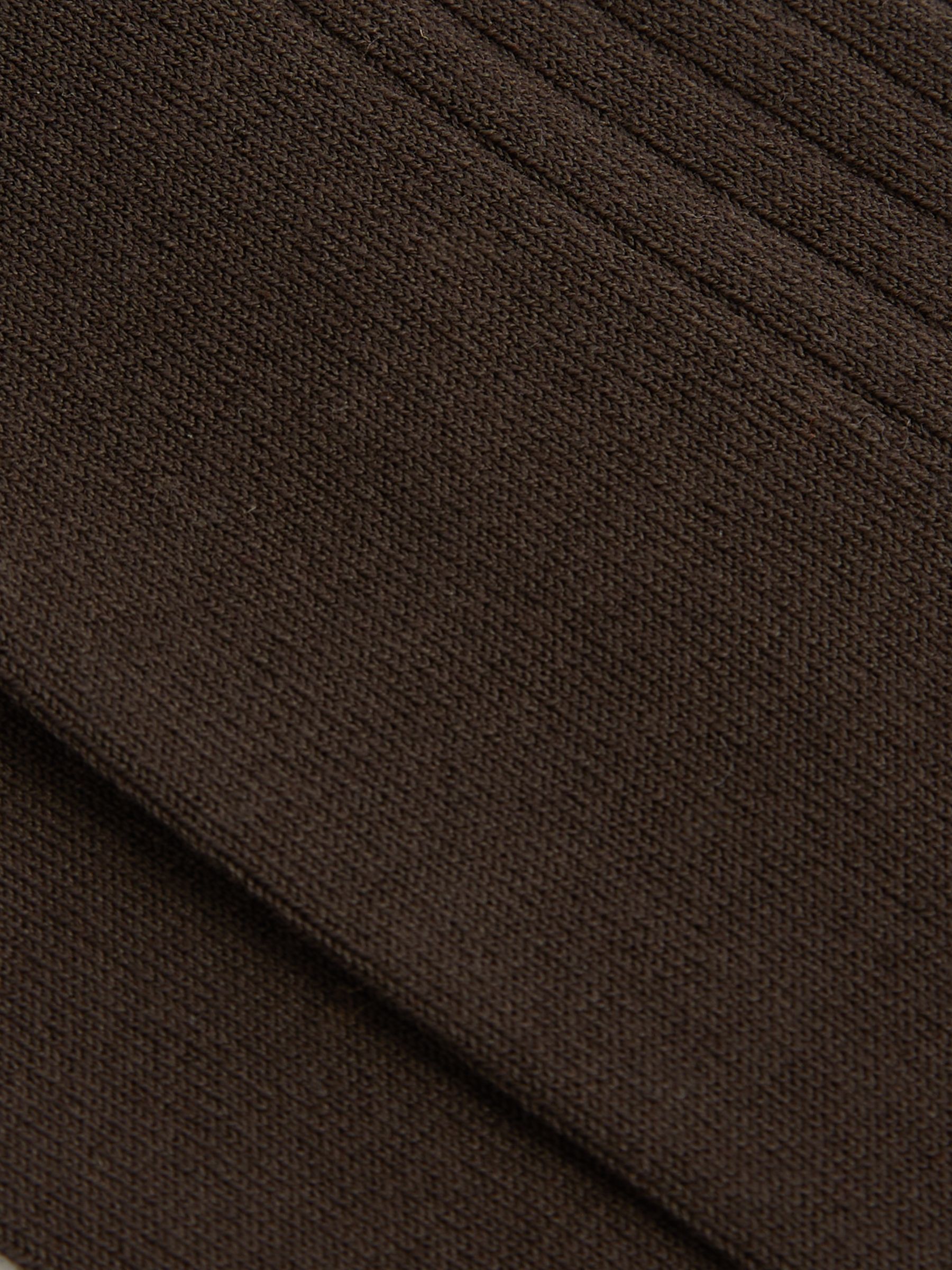 Ribbed Socks in Chocolate - Image 3 of 3