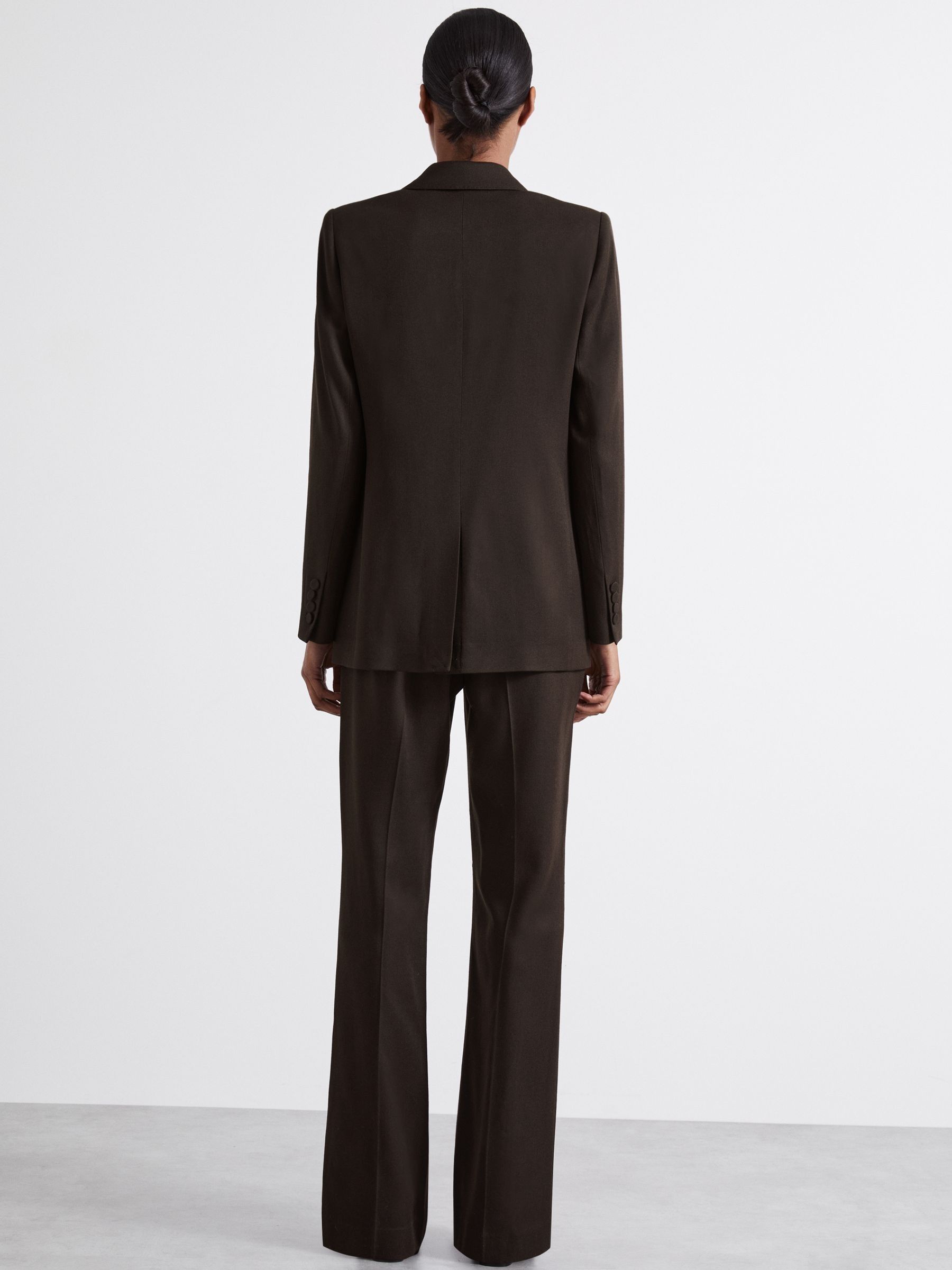 Atelier Double-Breasted Virgin-Wool Blend Suit Jacket in Chocolate - Image 4 of 5