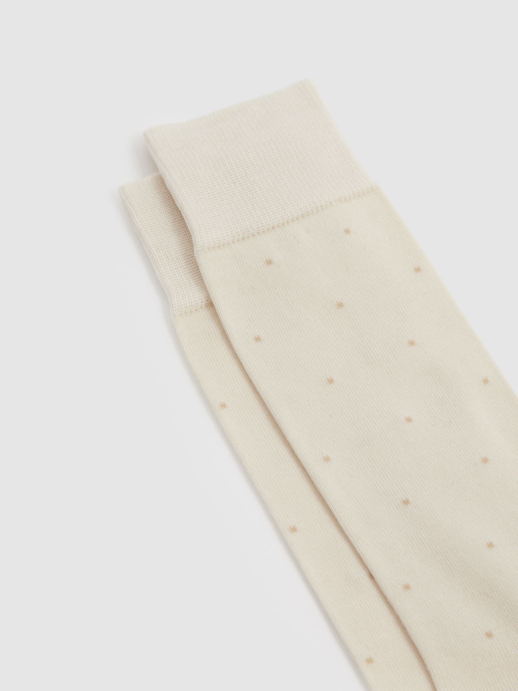 Polka Dot Socks in Oatmeal - Image 2 of 3