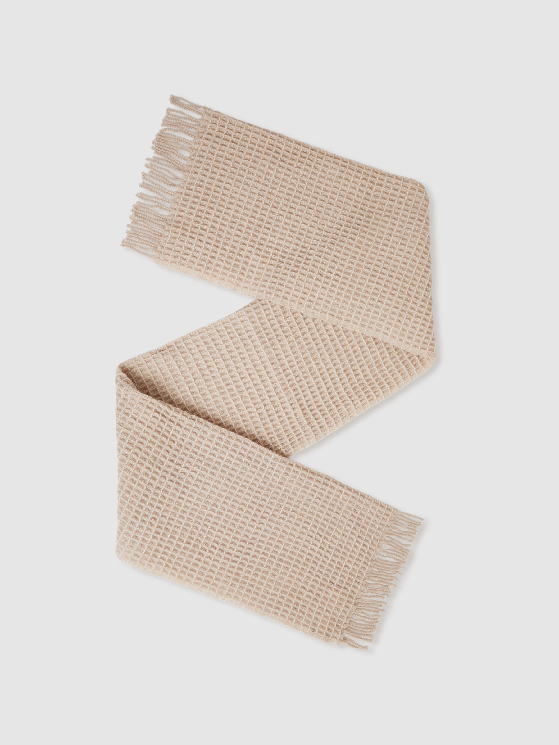 Wool Waffle Scarf in Neutral - Image 1 of 5