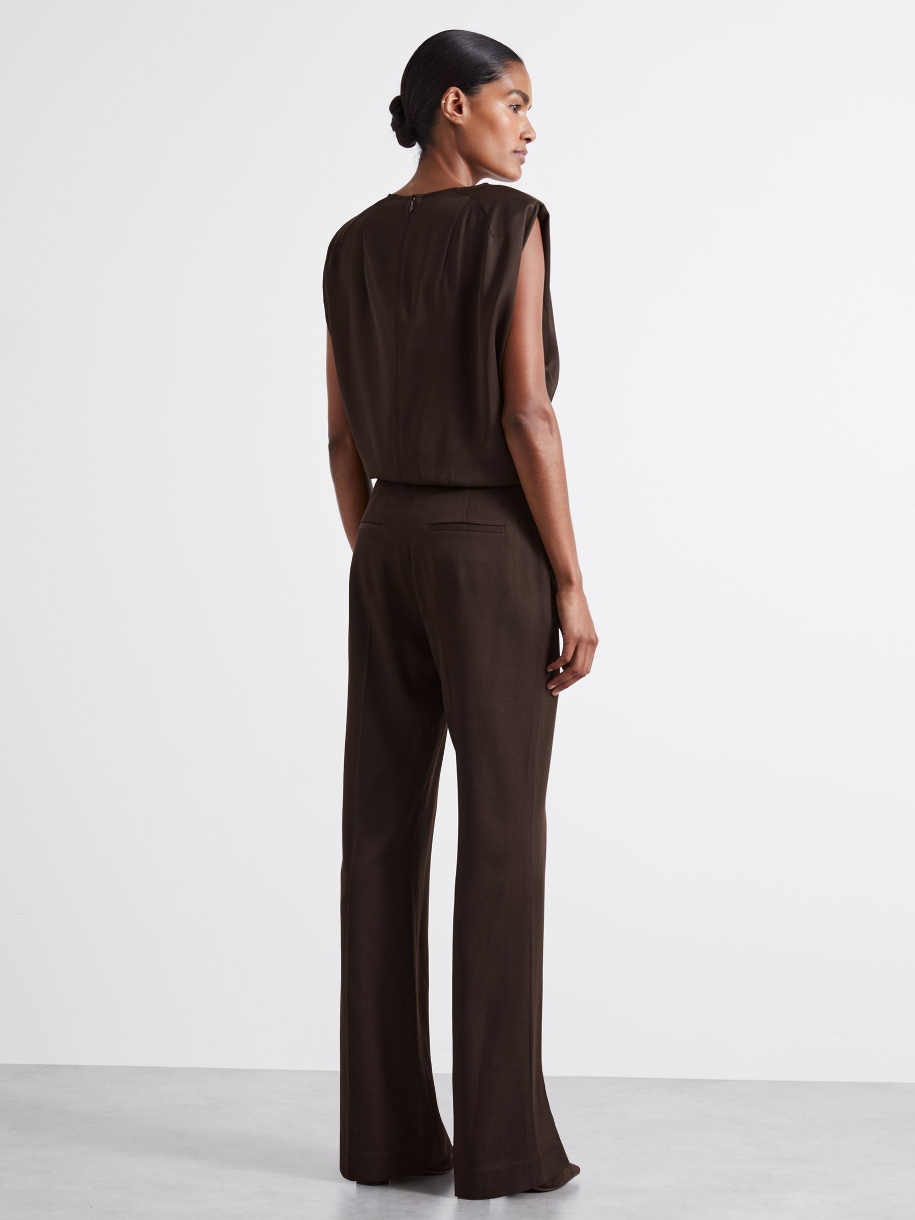 Atelier Virgin Wool-Blend Suit Trousers in Chocolate - Image 4 of 5