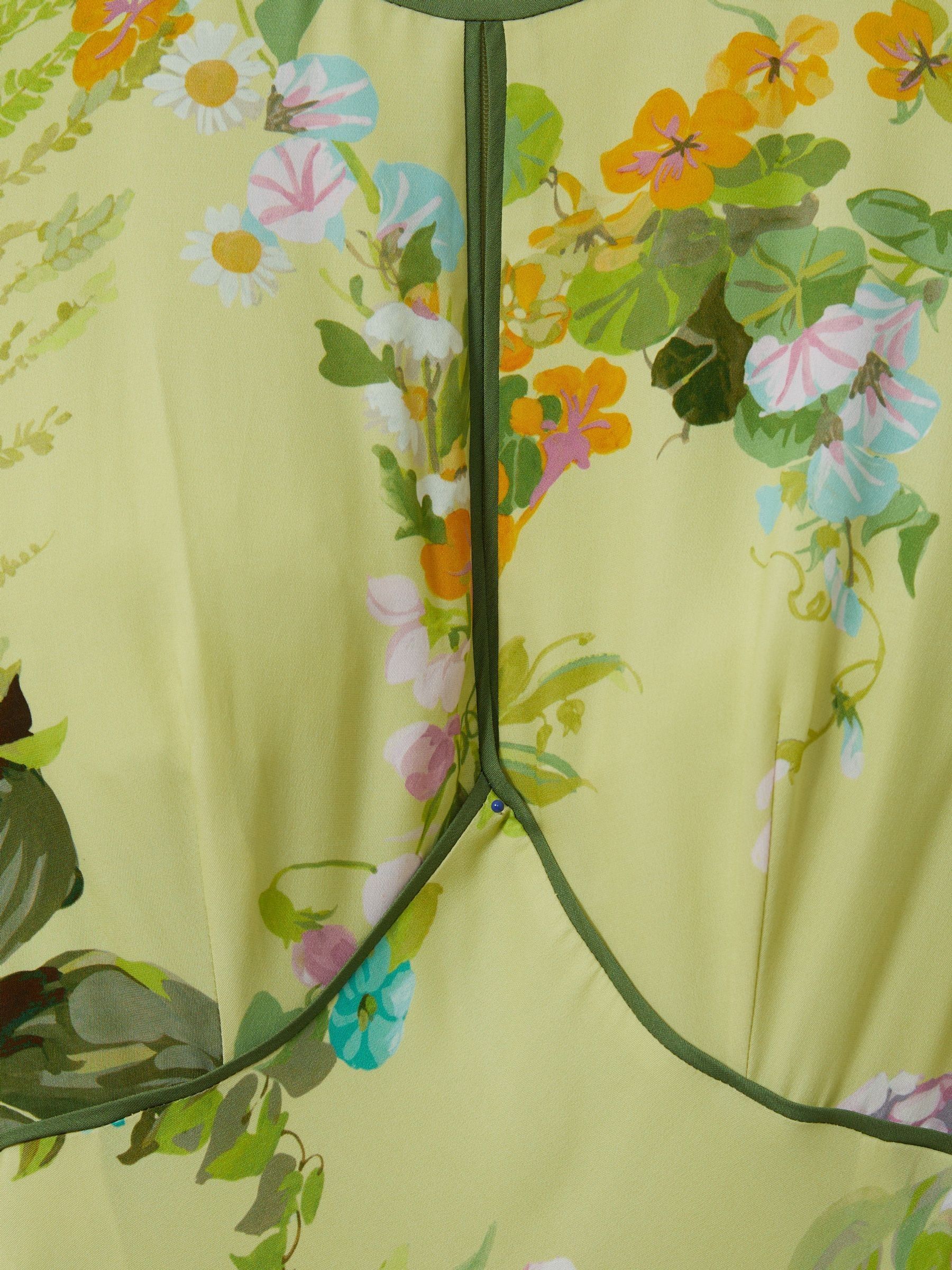 Florere Blouson Sleeve Midi Dress in Pale Green - Image 6 of 7