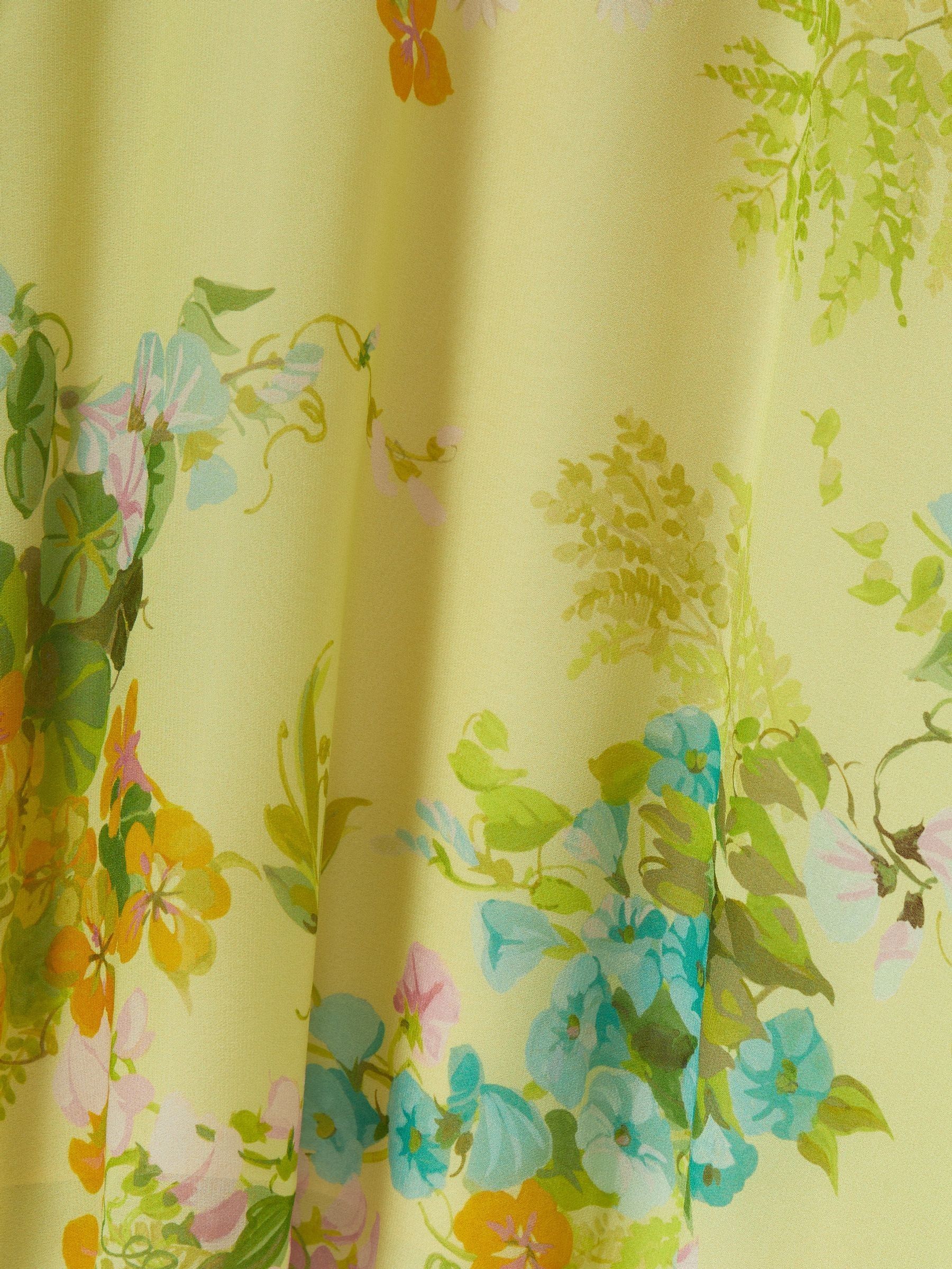Florere Asymmetric Midi Dress in Pale Green - Image 6 of 7