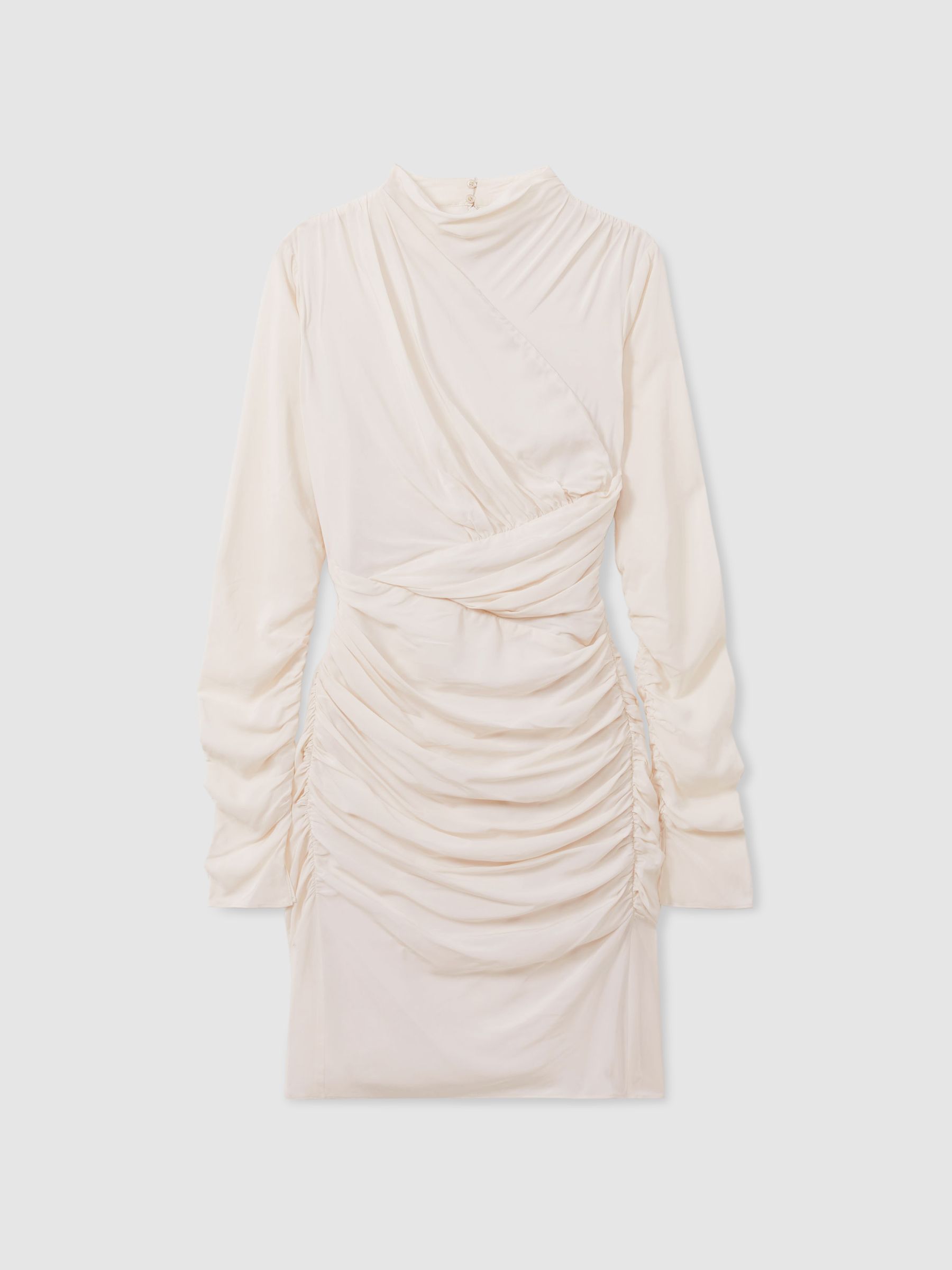 Kitty Pale Pink Ruched Mini Dress - Image 2 of 6