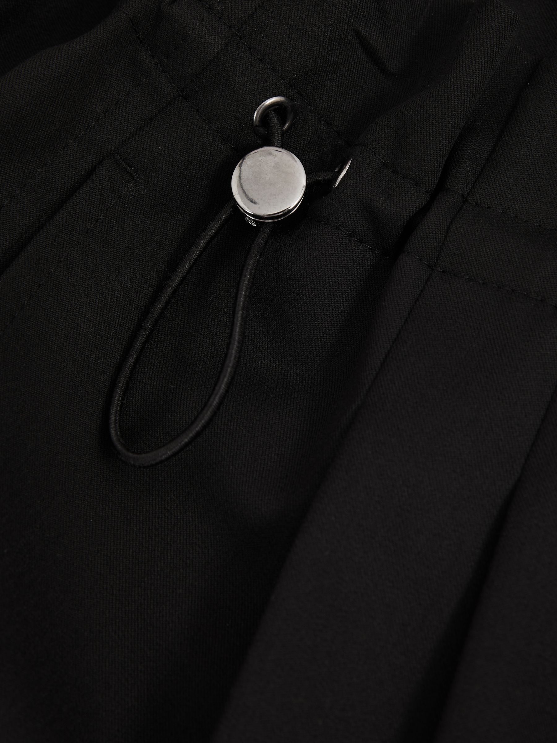 Drawstring Waist Tapered Trousers in Black - Image 5 of 5