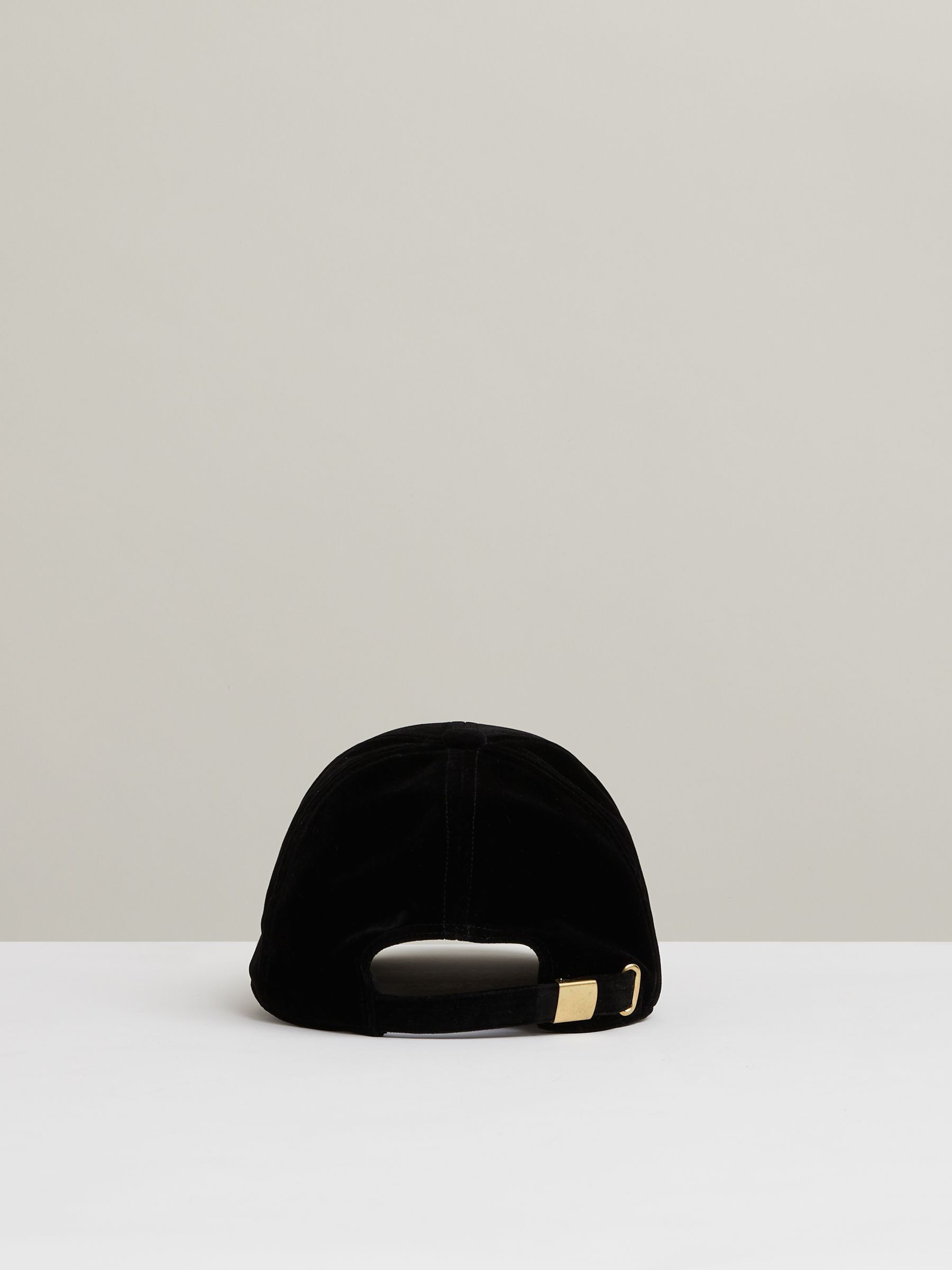 Velvet Baseball Cap in Black - Image 4 of 4