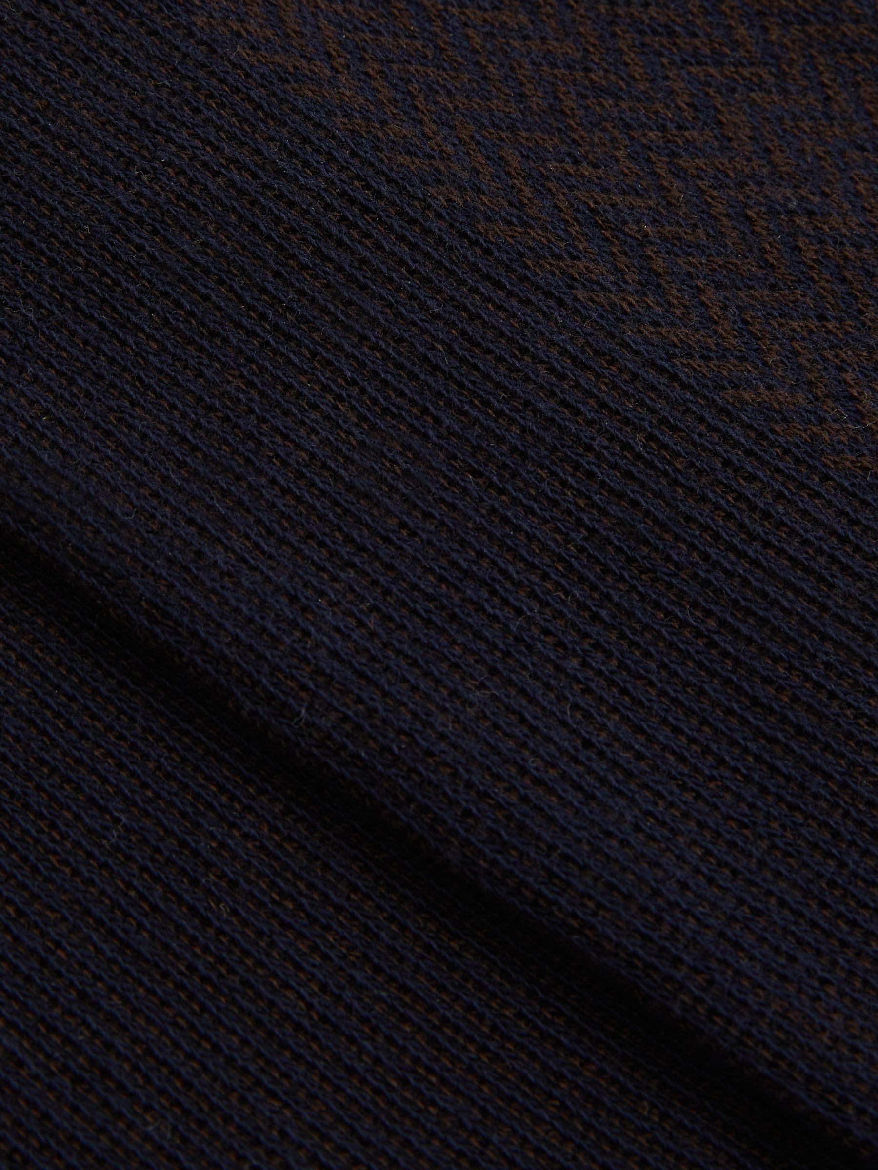 Cotton-blend Socks in Navy/Chocolate - Image 3 of 3
