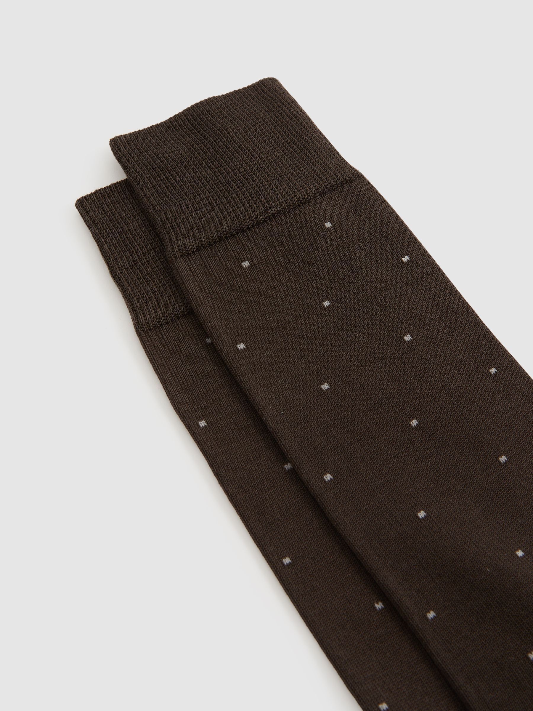 Polka Dot Socks in Chocolate - Image 2 of 3