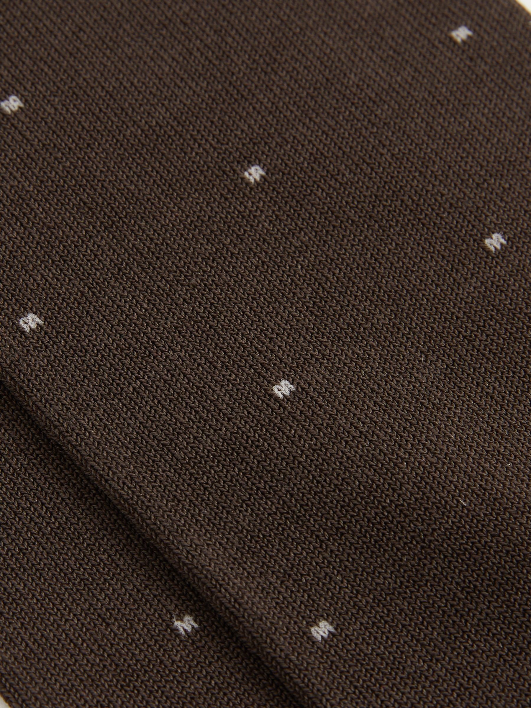 Polka Dot Socks in Chocolate - Image 3 of 3