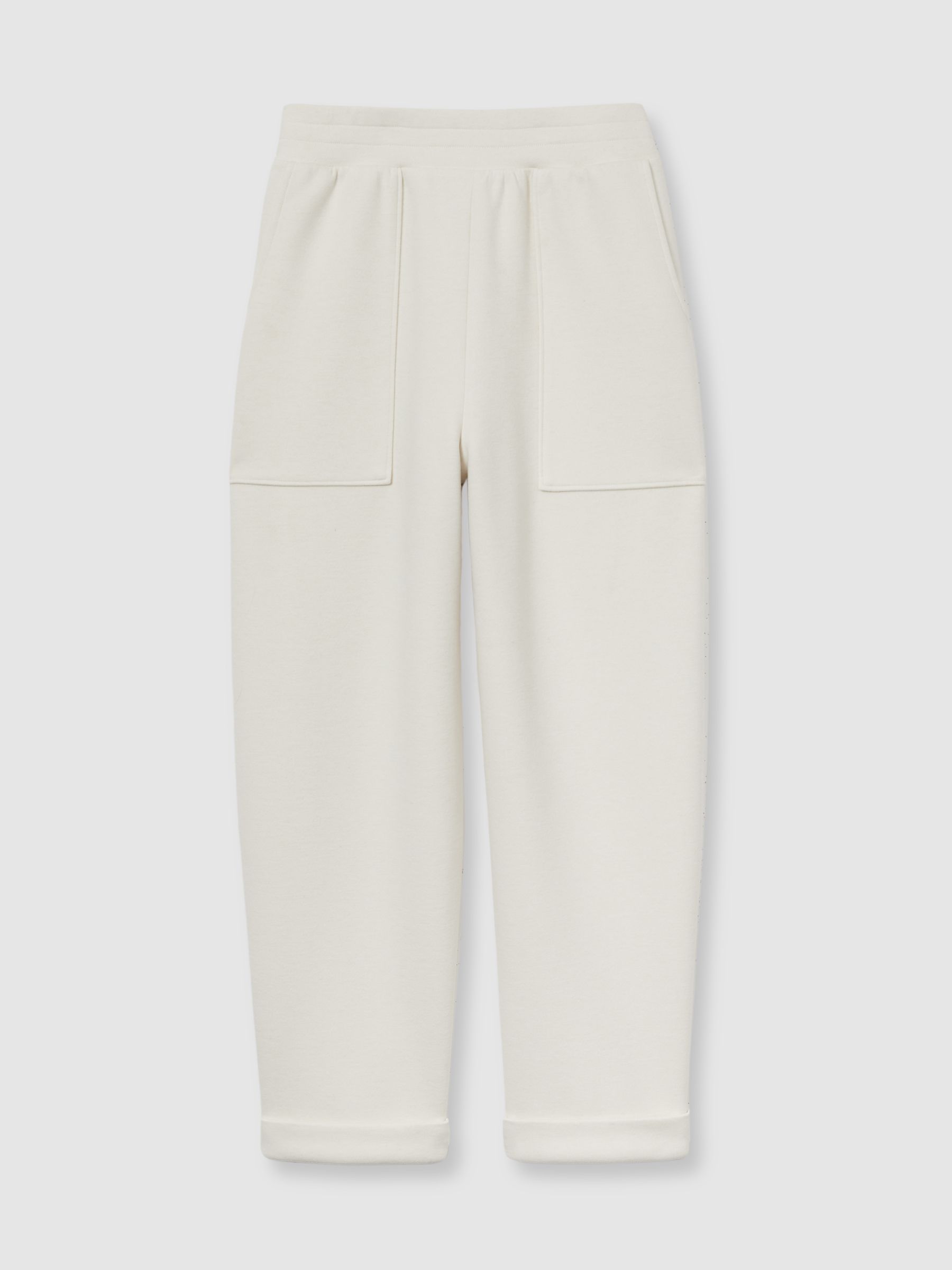Soft-Touch Joggers With Wool in White - Image 2 of 6