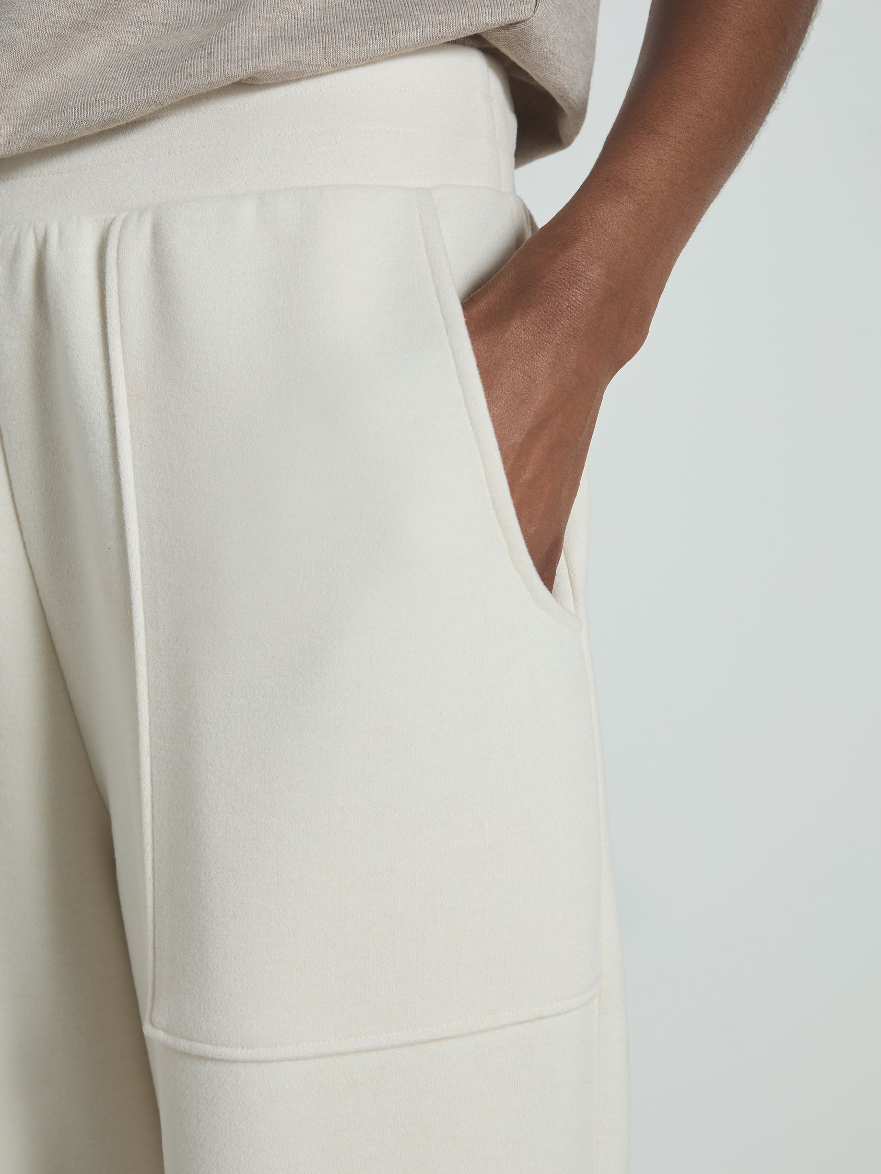 Soft-Touch Joggers With Wool in White - Image 4 of 6