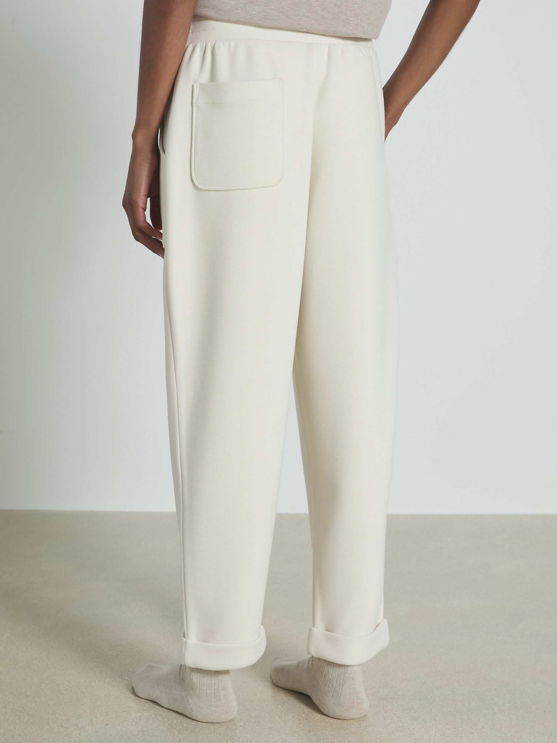 Soft-Touch Joggers With Wool in White - Image 5 of 6