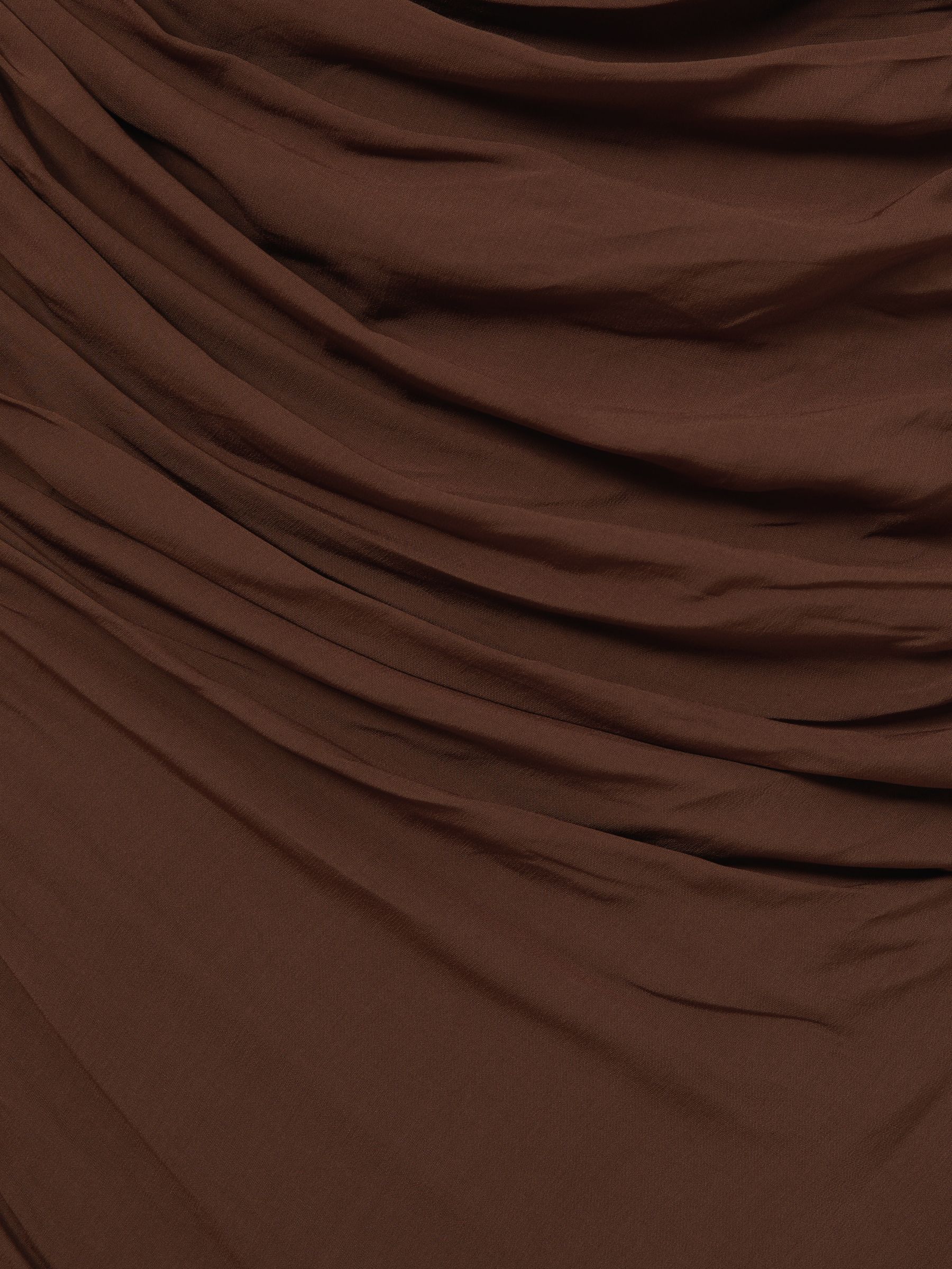 Kelly Chocolate Jersey Ruched Midi Dress - Image 6 of 6