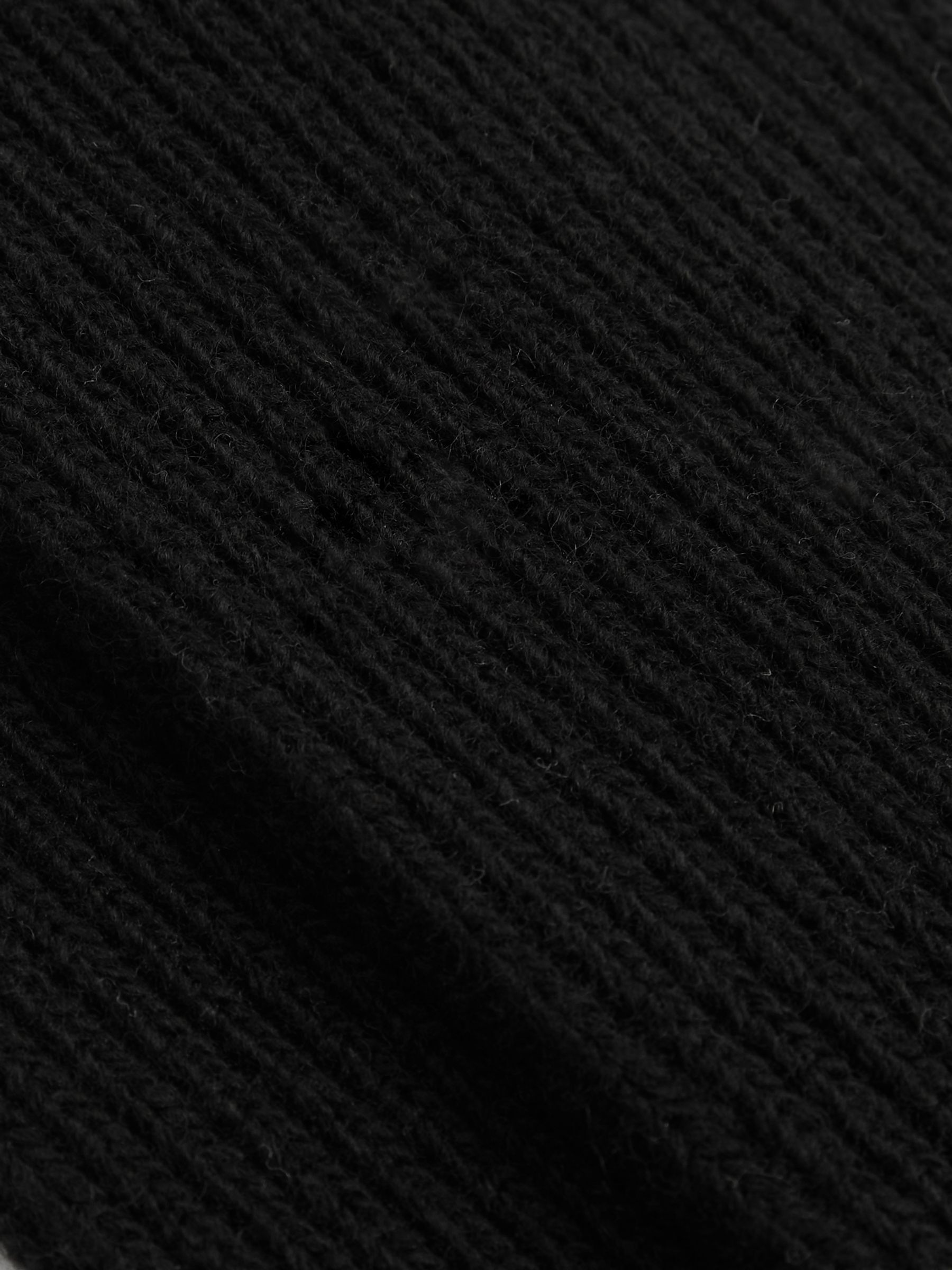 Wool-Cashmere Blend Ribbed Socks in Black/Mid Grey - Image 3 of 3