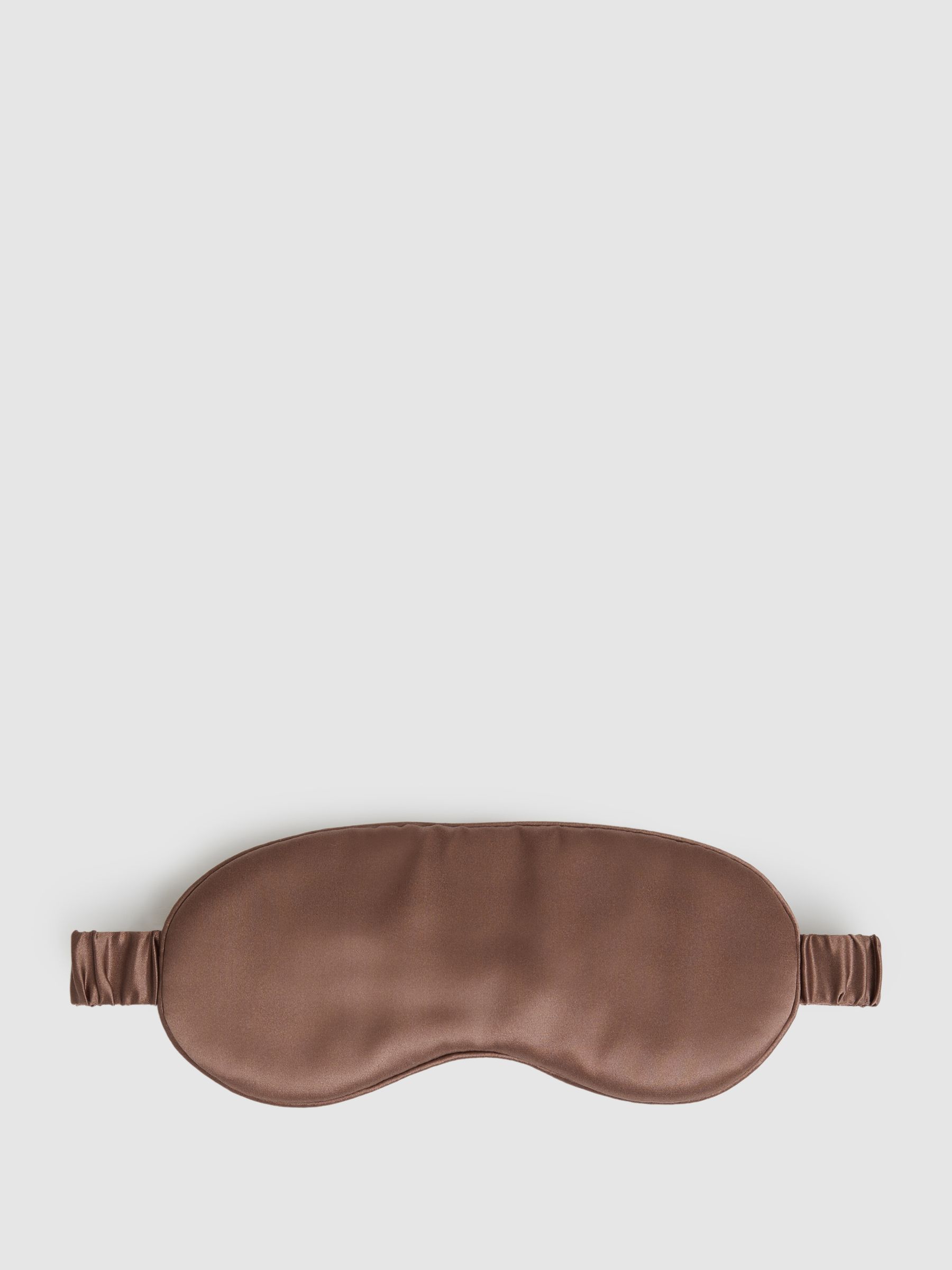 Silk Eye Mask in Taupe - Image 1 of 2