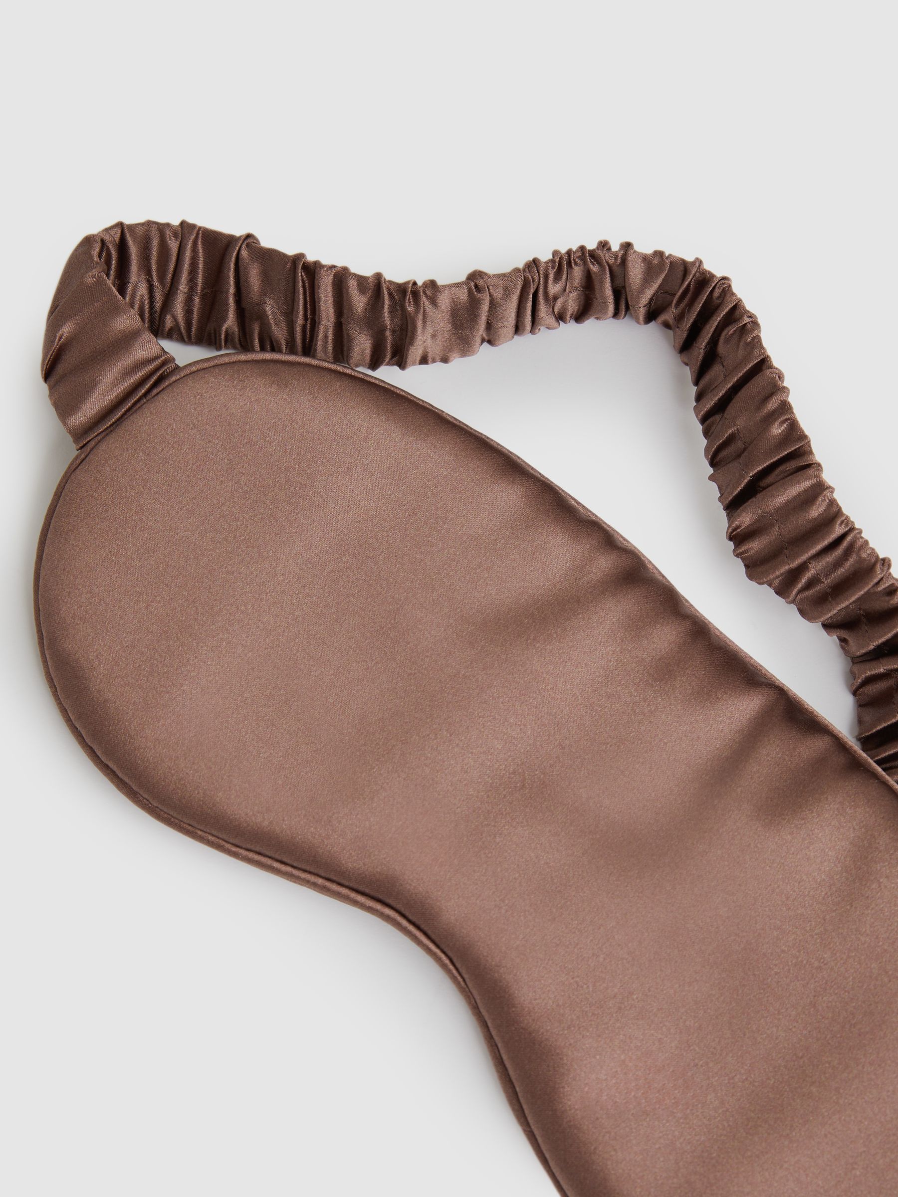 Silk Eye Mask in Taupe - Image 2 of 2