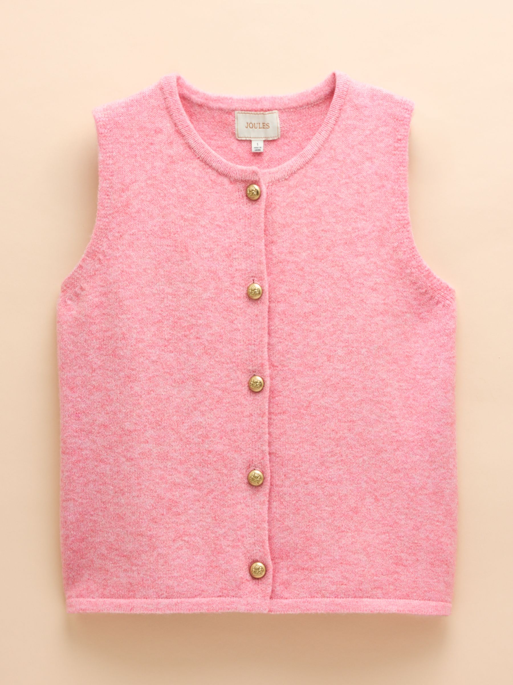 Holly Pink Button Through Knitted Vest - Image 7 of 9
