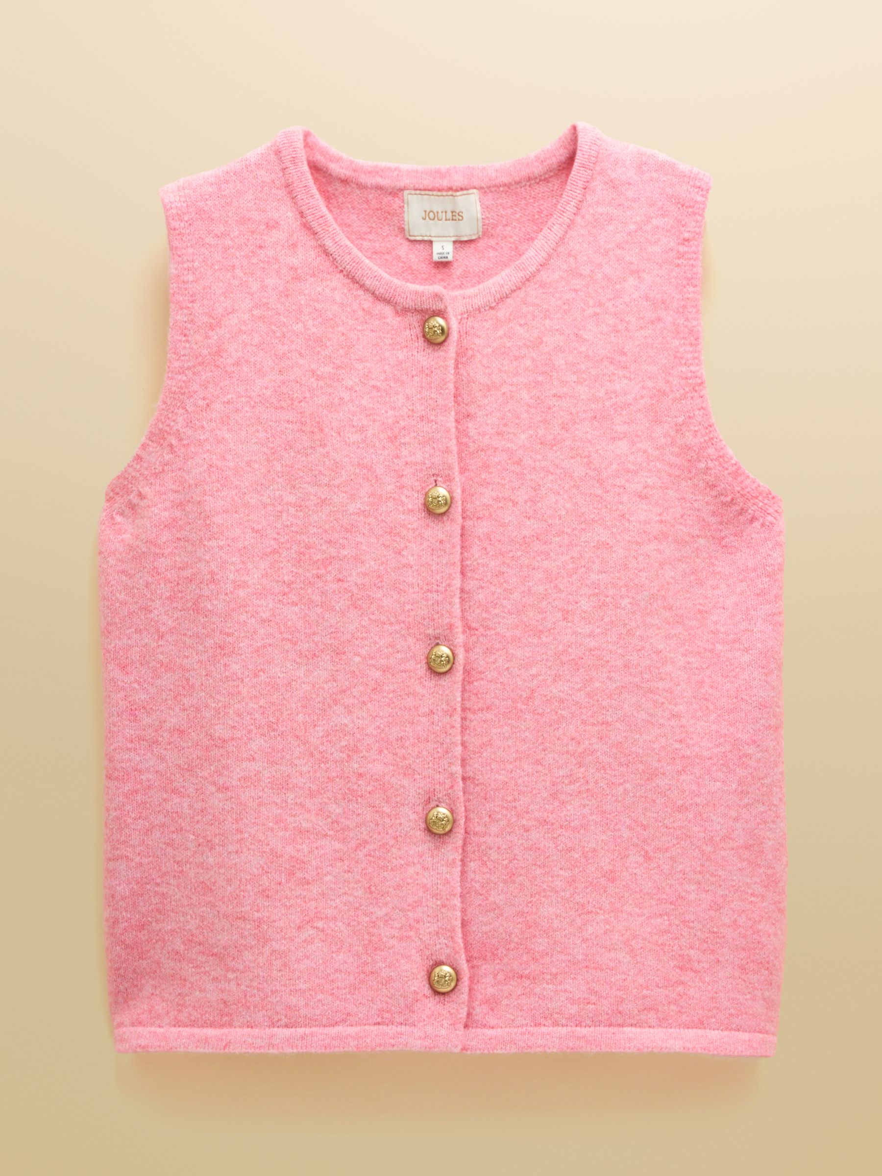 Holly Pink Button Through Knitted Vest - Image 7 of 7