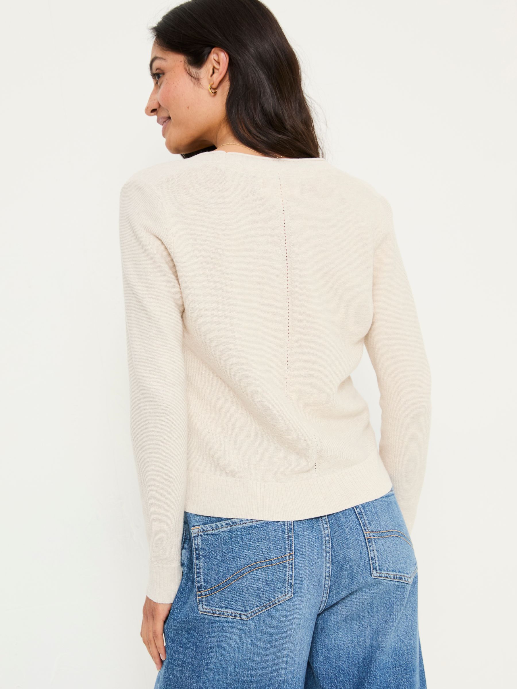 Lucia Ivory V-Neck Knitted Cardigan - Image 2 of 5