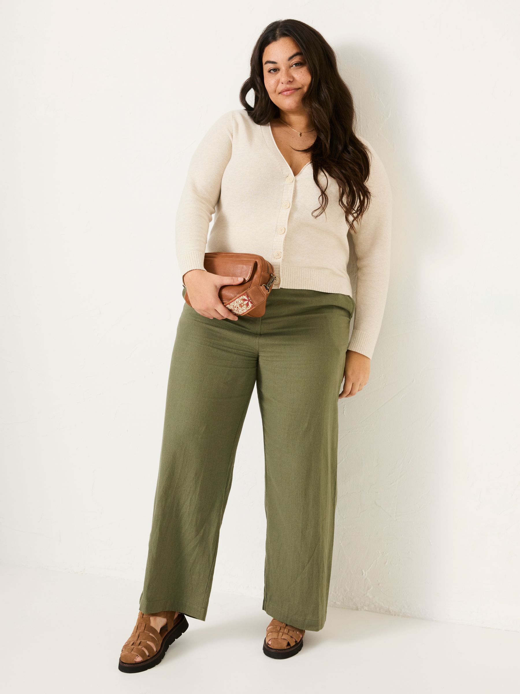 Lucia Ivory V-Neck Knitted Cardigan - Image 7 of 9