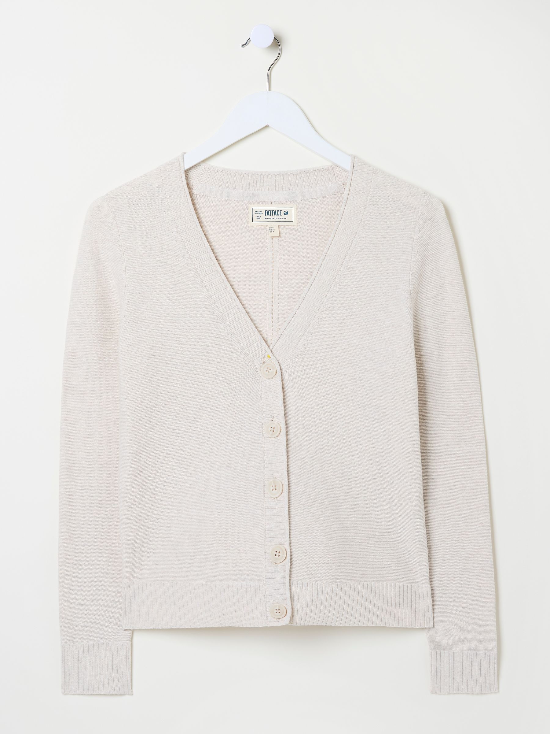 Lucia Ivory V-Neck Knitted Cardigan - Image 9 of 9