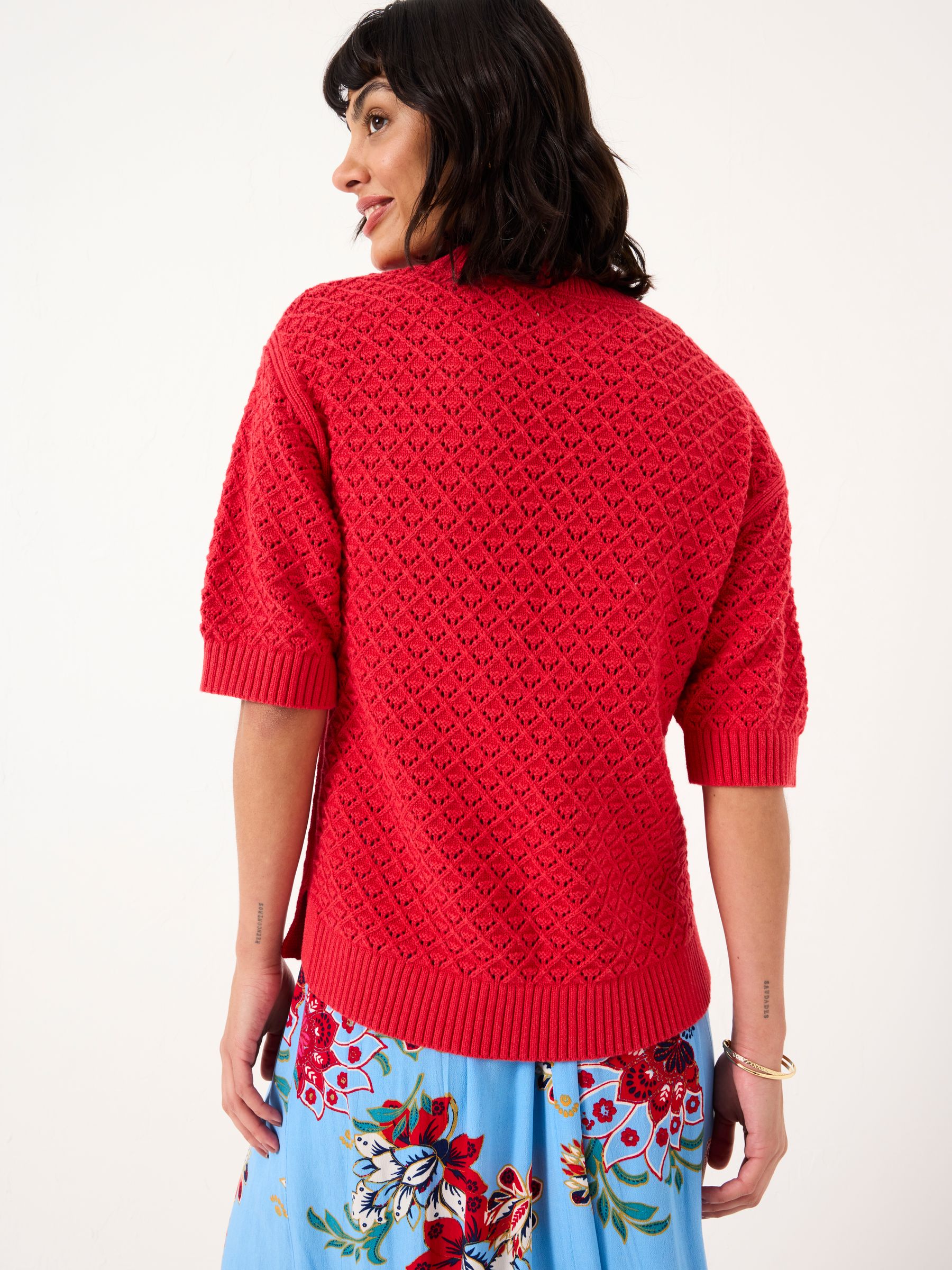 Maysie Red Knitted T-Shirt - Image 2 of 6