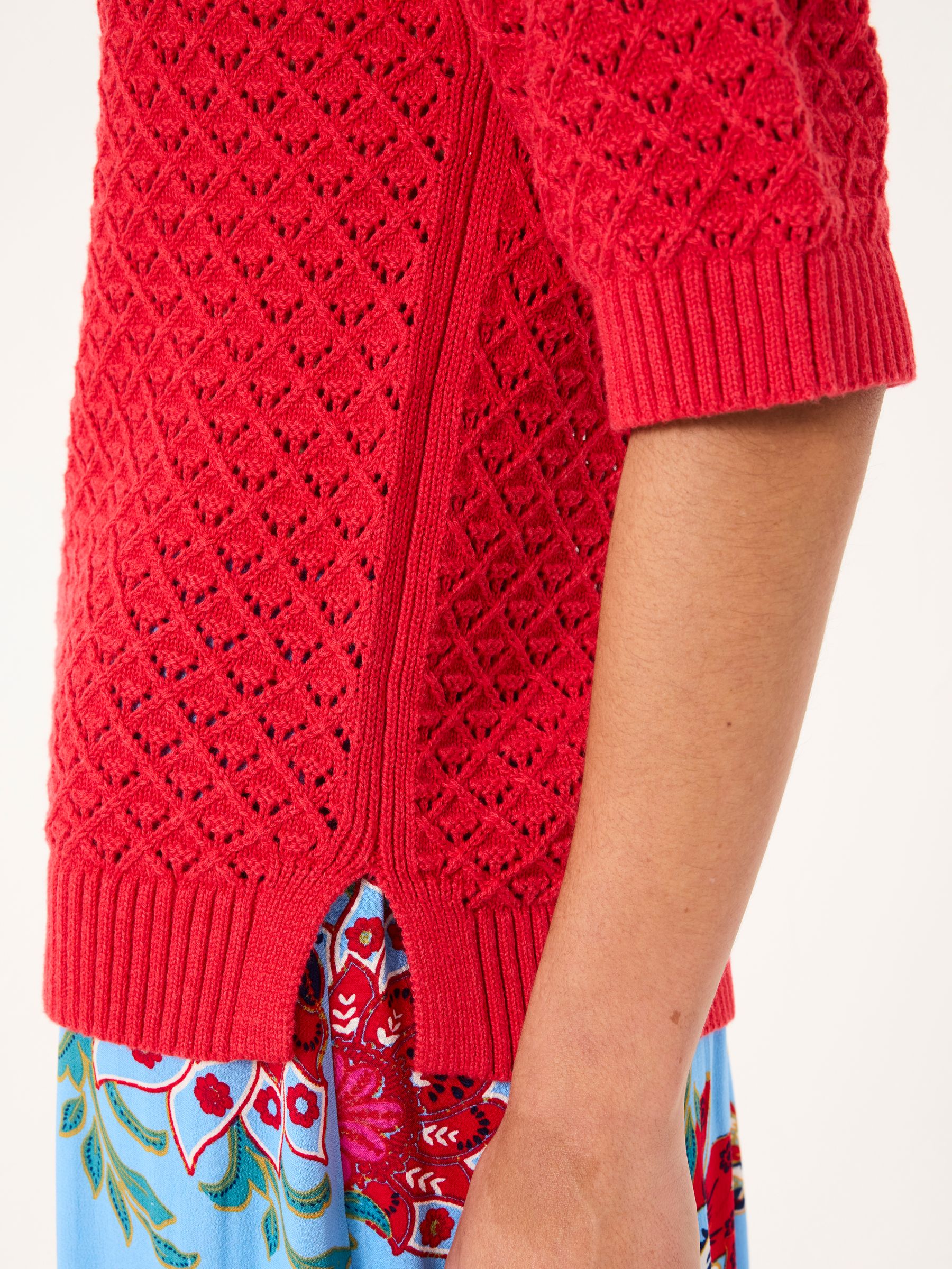 Maysie Red Knitted T-Shirt - Image 5 of 6