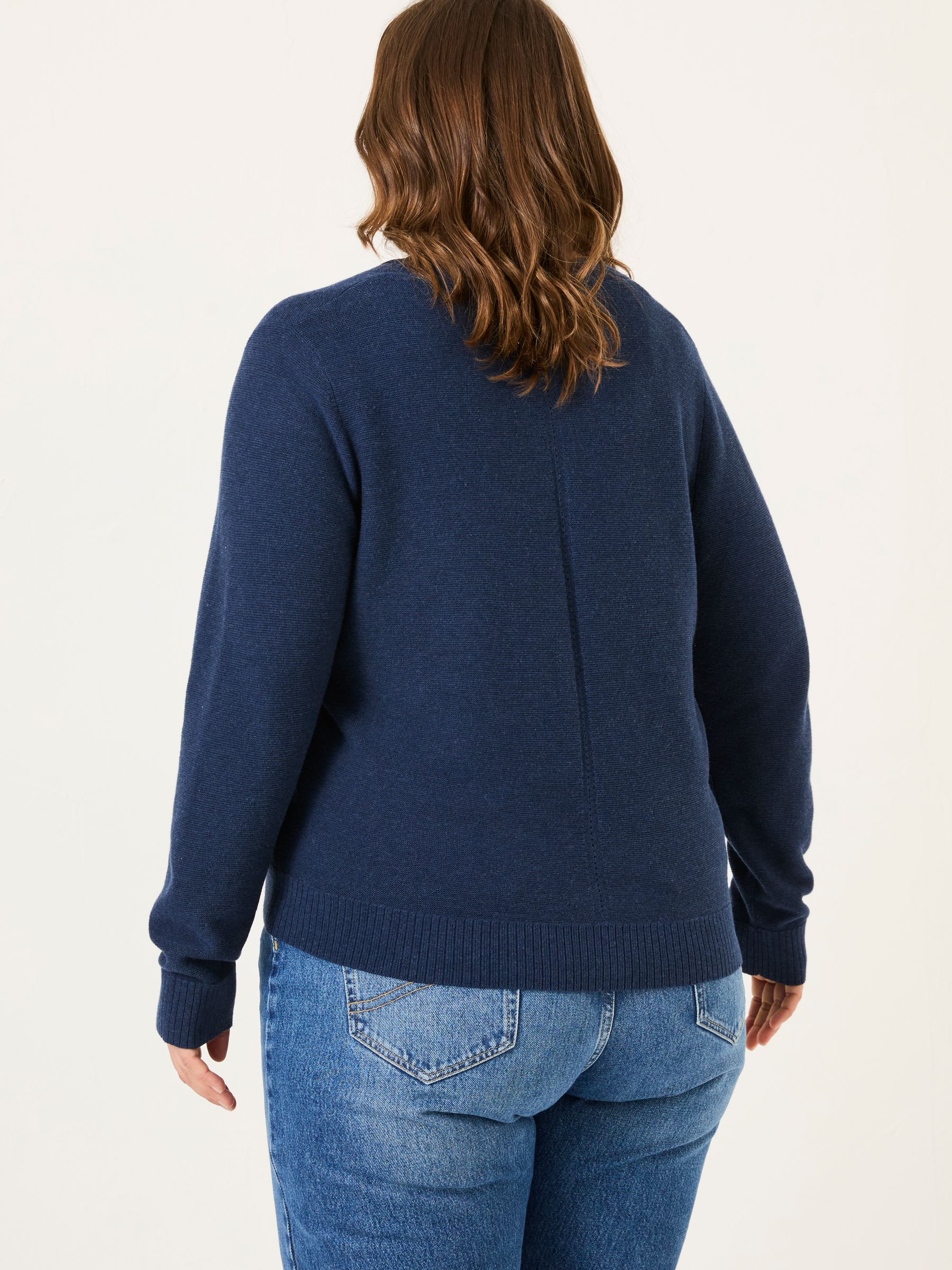 Lucia Navy V-Neck Knitted Cardigan - Image 7 of 9