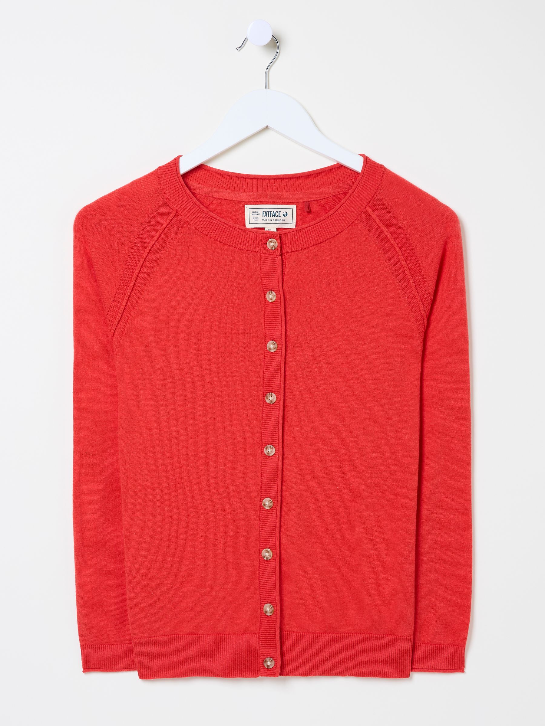 Rose Red Crew Neck Cardigan - Image 5 of 5
