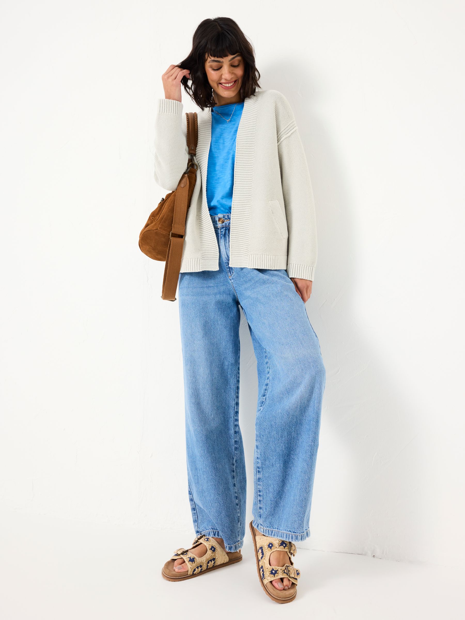 Stone Edie Laundered Knitted Cardigan - Image 3 of 5