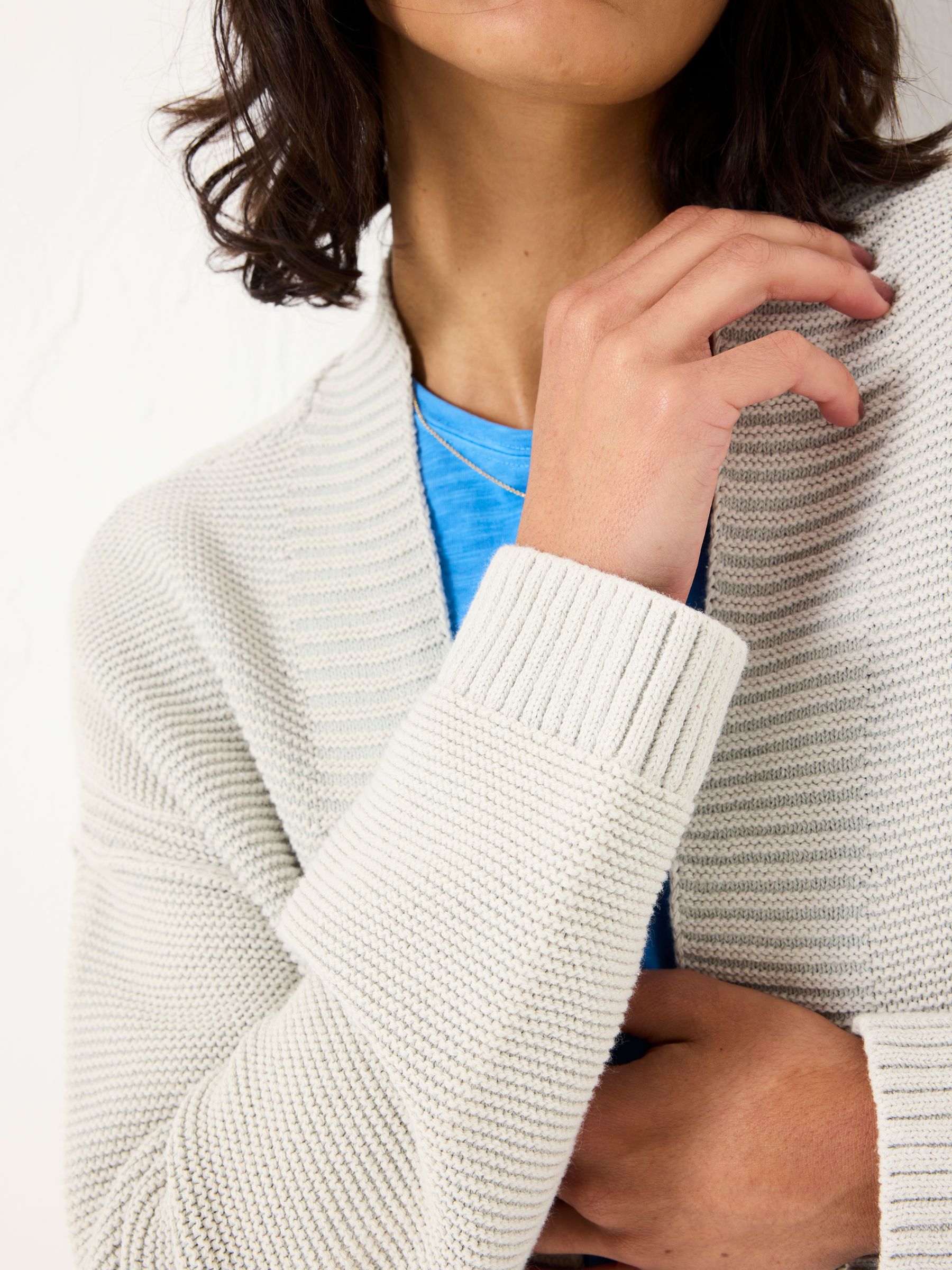 Stone Edie Laundered Knitted Cardigan - Image 4 of 5