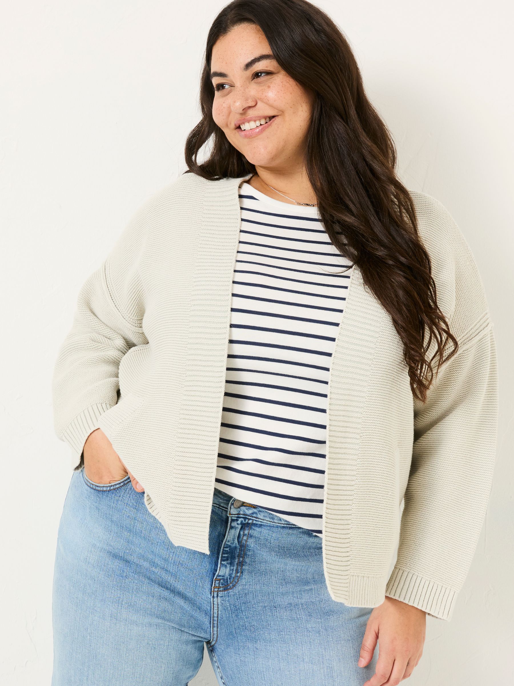 Stone Edie Laundered Knitted Cardigan - Image 5 of 5