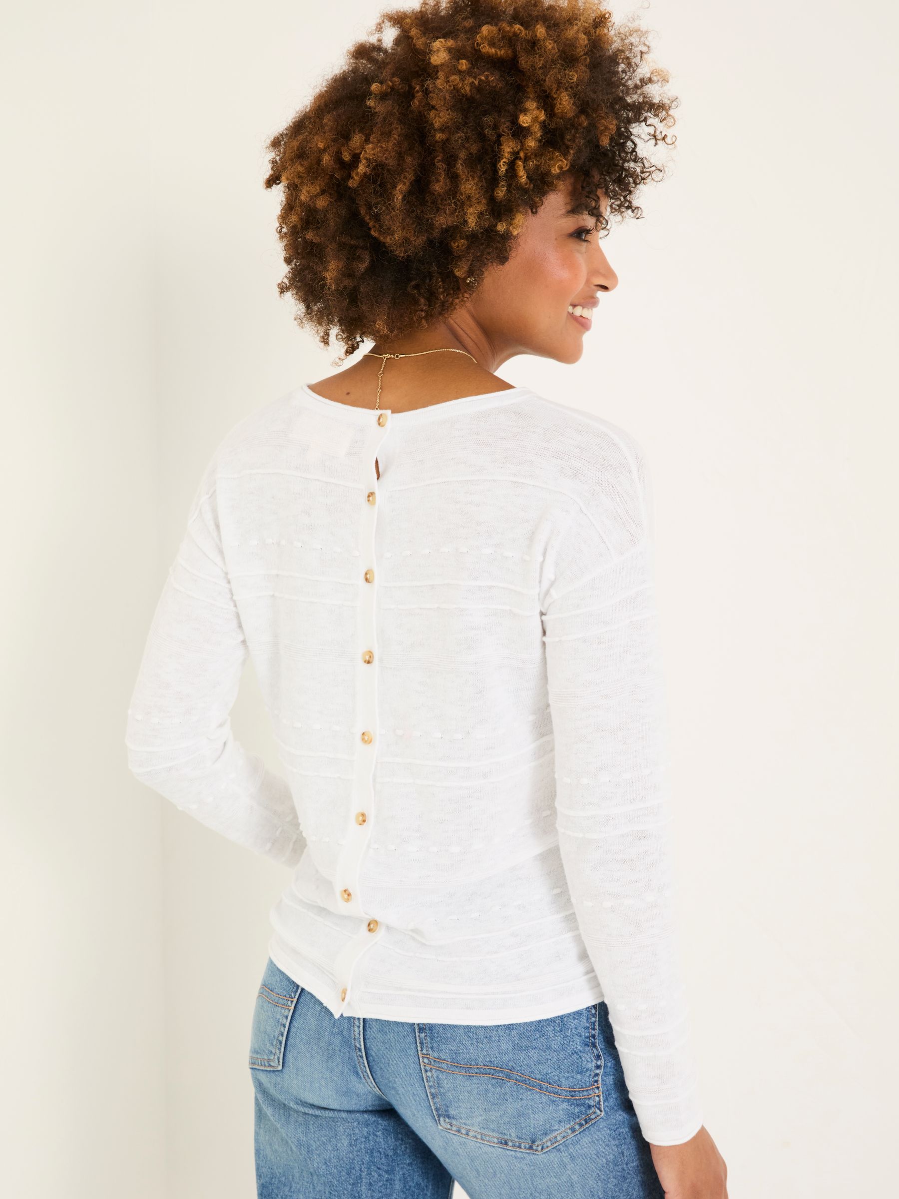 Isabelle White Knitted Jumper - Image 2 of 9