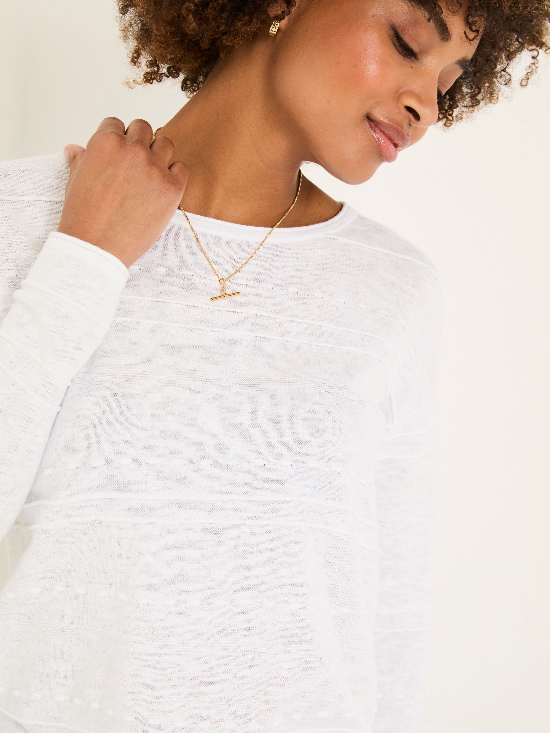 Isabelle White Knitted Jumper - Image 4 of 9