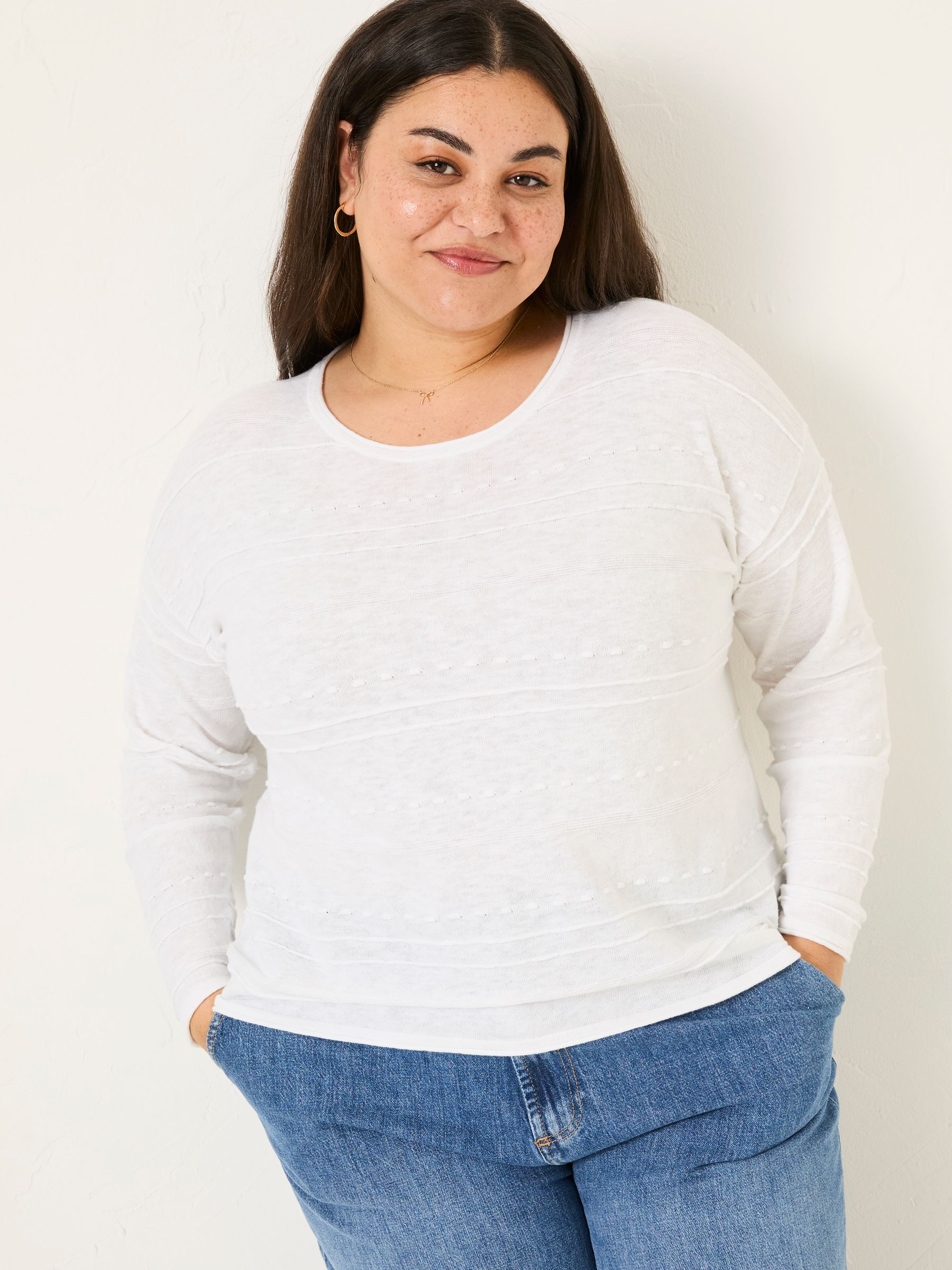 Isabelle White Knitted Jumper - Image 5 of 9