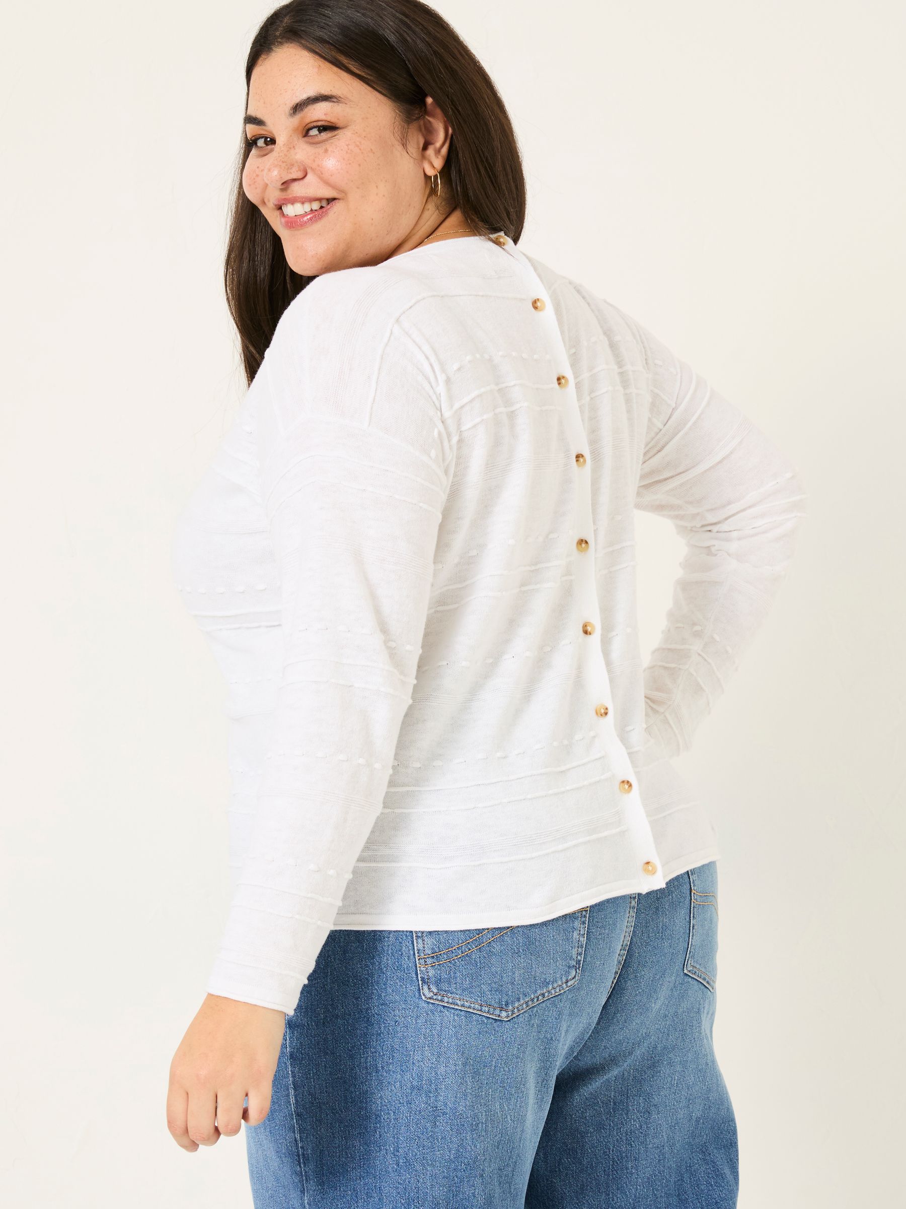 Isabelle White Knitted Jumper - Image 6 of 9