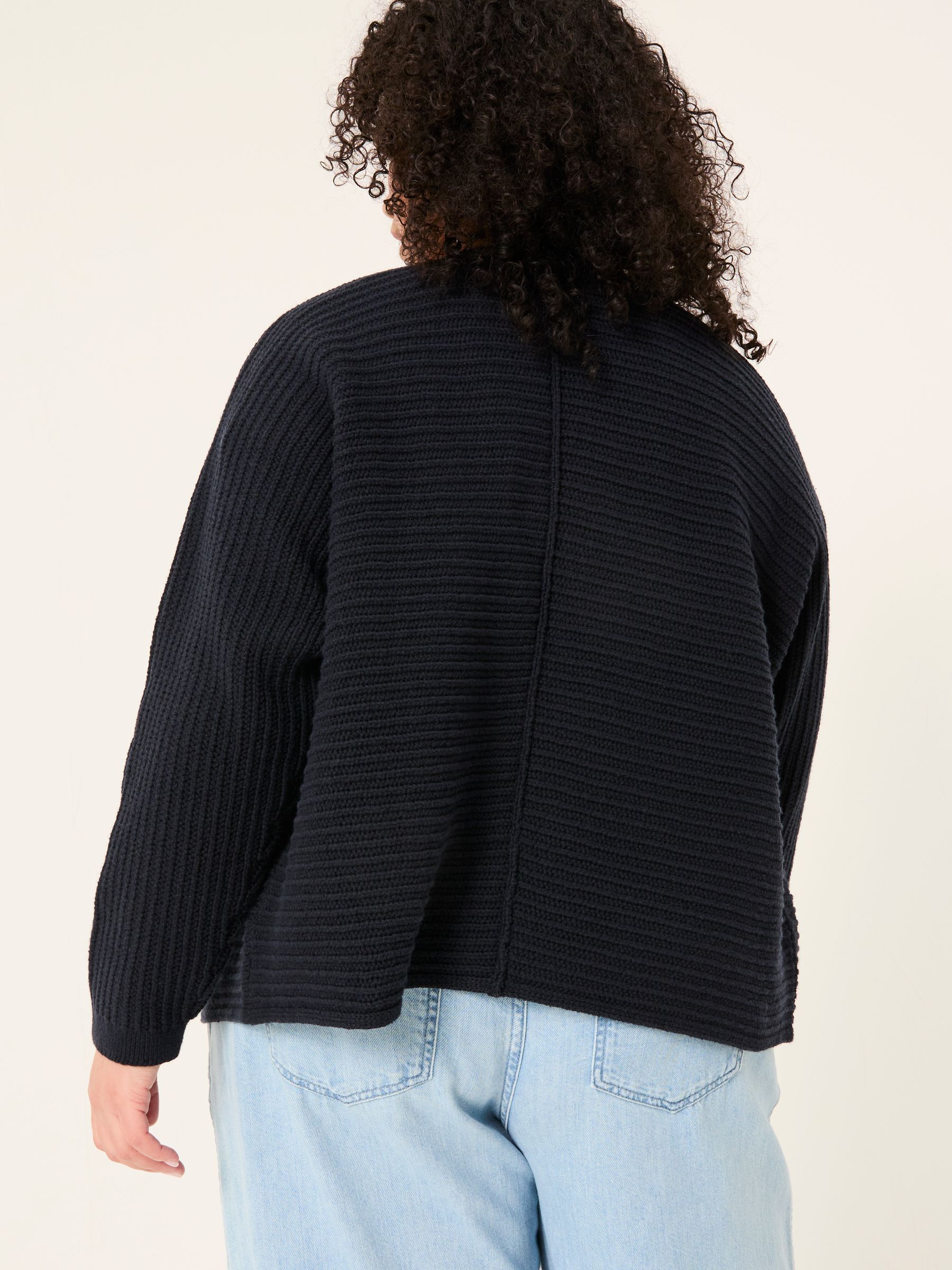 Kya Navy Knitted Kimono Cardigan - Image 2 of 6
