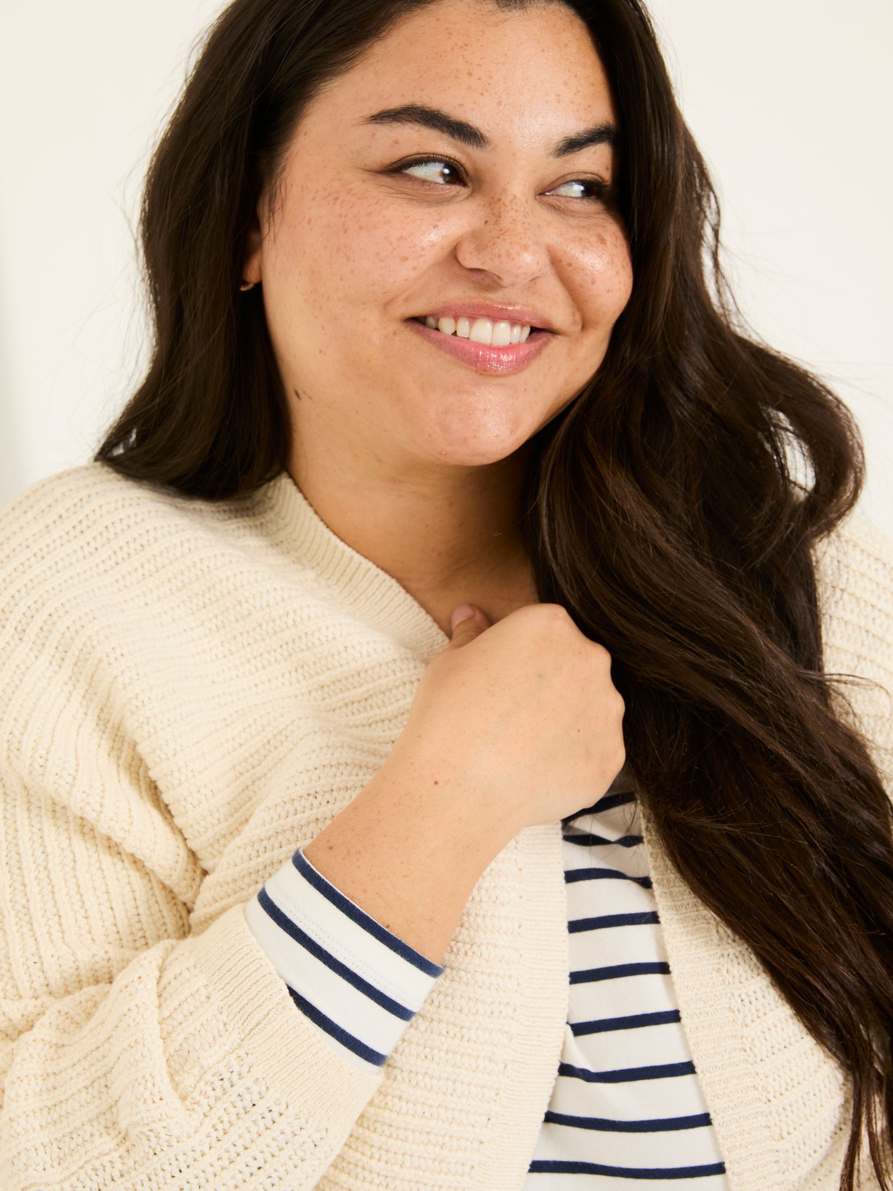 Kya Ivory Knitted Kimono Cardigan - Image 8 of 9