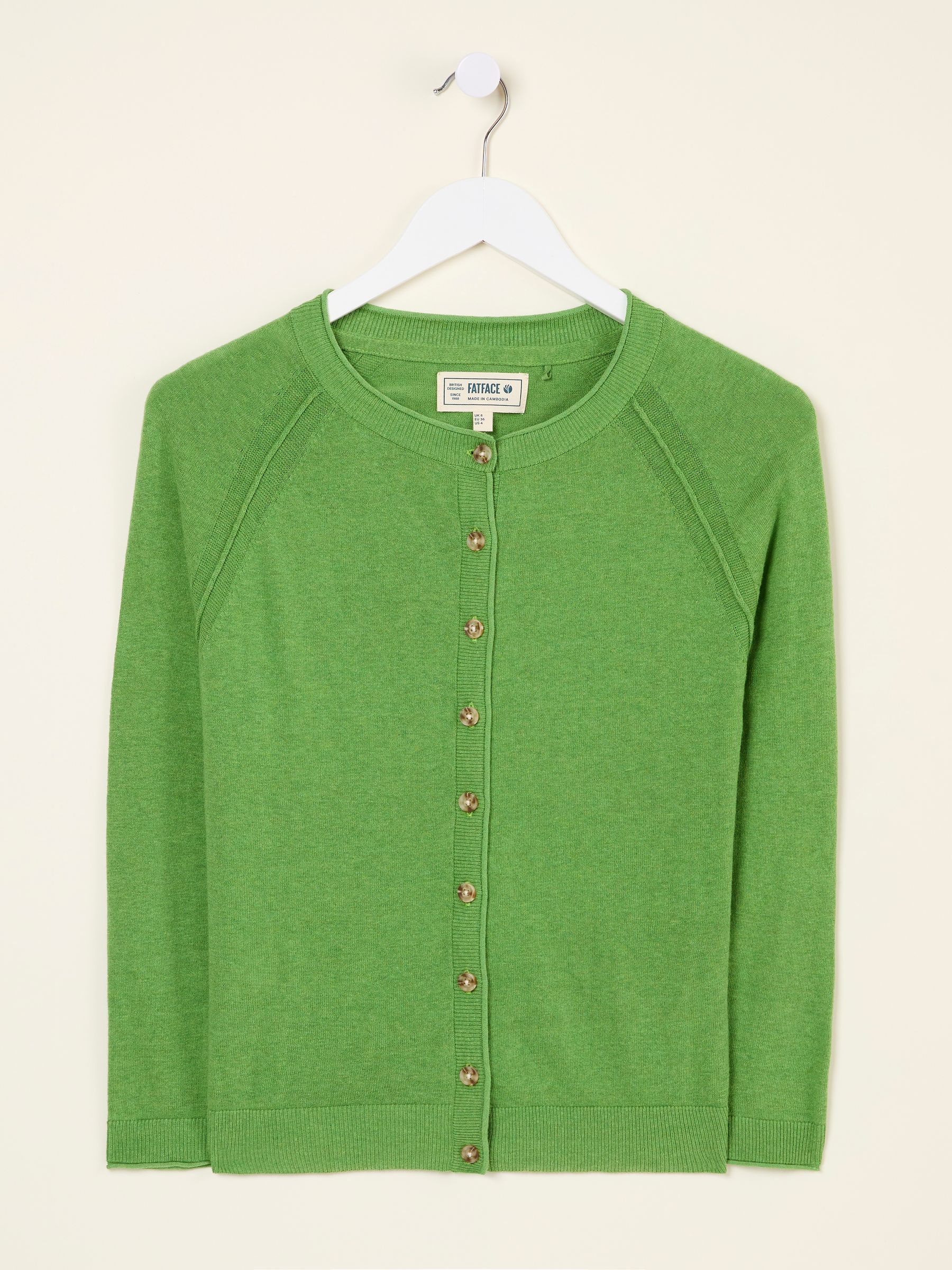 Rose Green Crew Neck Cardigan - Image 5 of 5