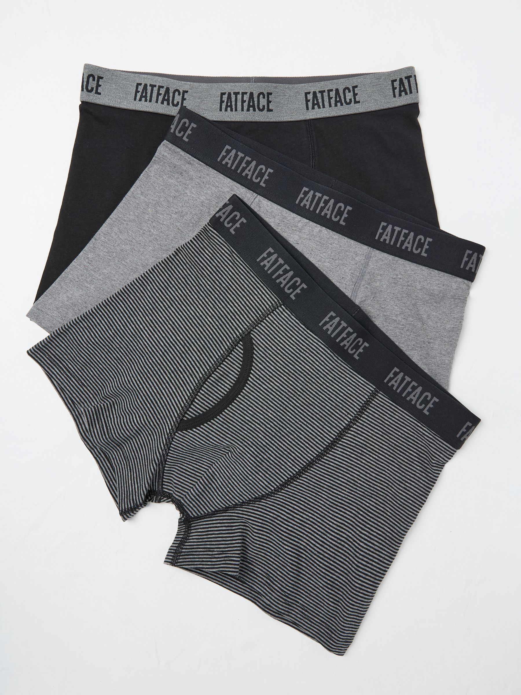 Black & Grey Classic Boxers 3 Pack - Image 1 of 2