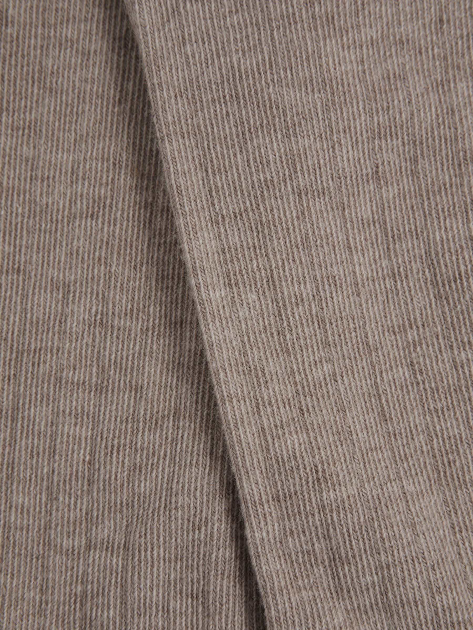 Cotton Blend Ribbed Loafer Socks in Neutral - Image 3 of 3