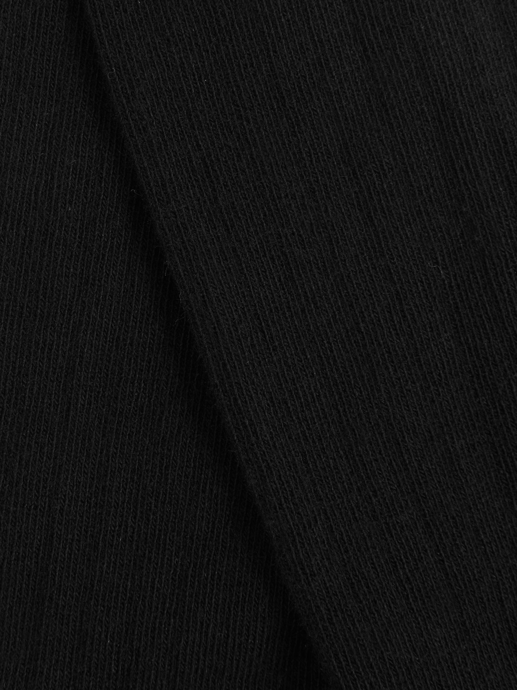Cotton Blend Ribbed Loafer Socks in Black - Image 3 of 3