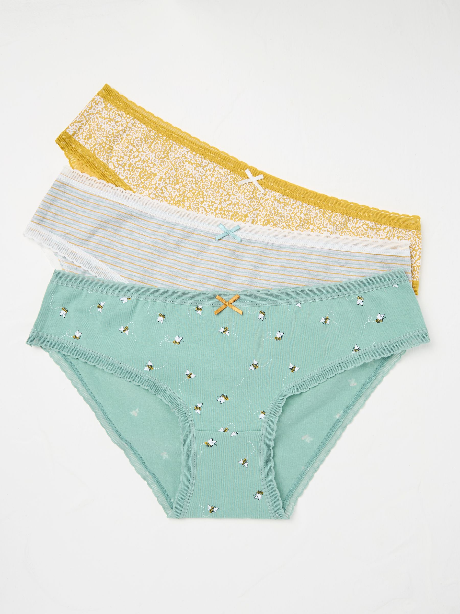 Green/Grey/Yellow 3 Pack Knickers - Image 2 of 2