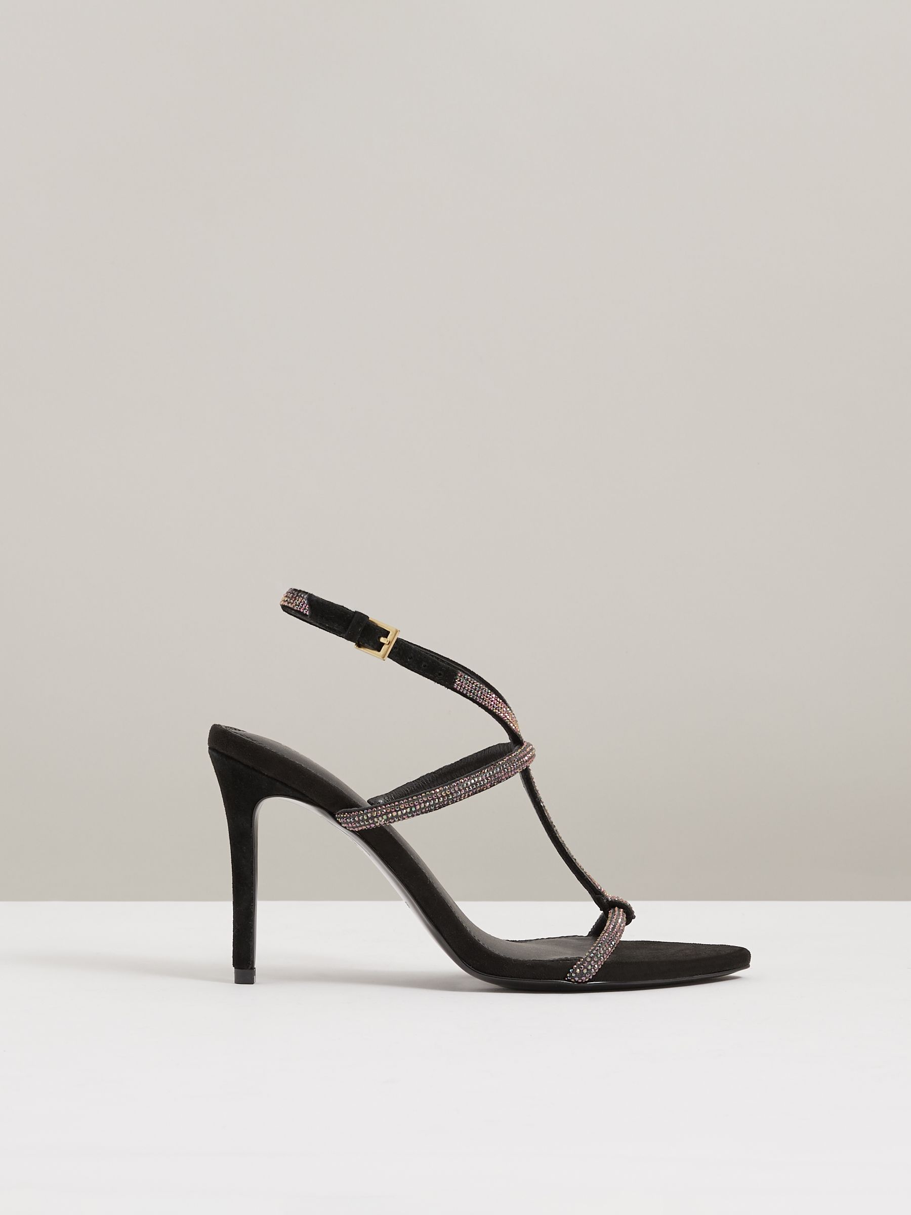 Embellished Stiletto Sandals in Black - Image 2 of 5