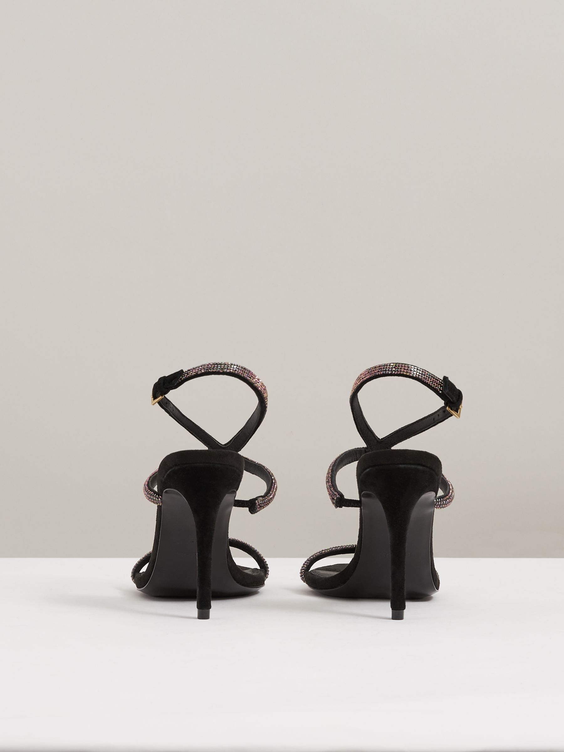 Embellished Stiletto Sandals in Black - Image 4 of 5