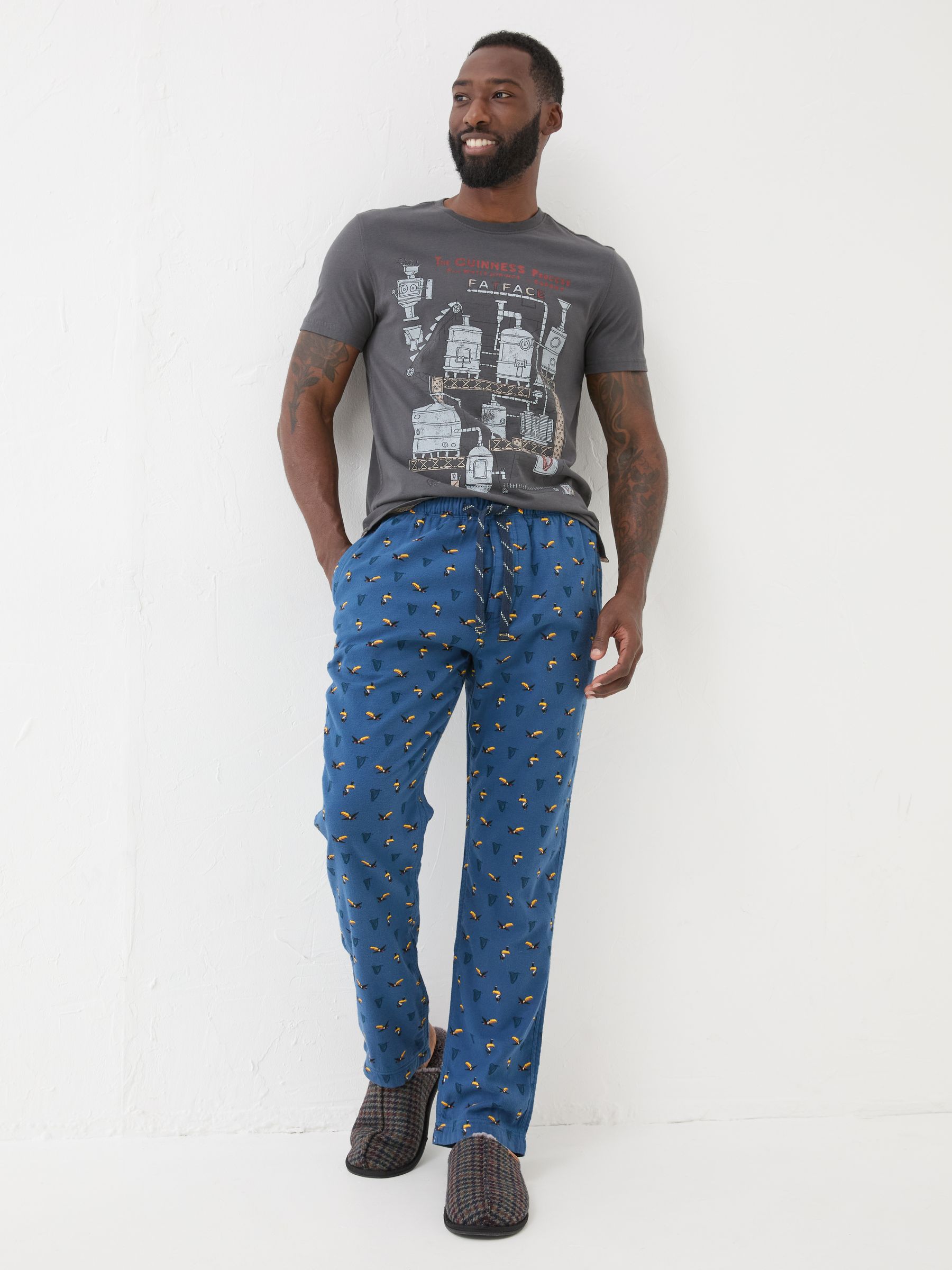 Navy Guinness Print Pyjama Bottoms - Image 3 of 7