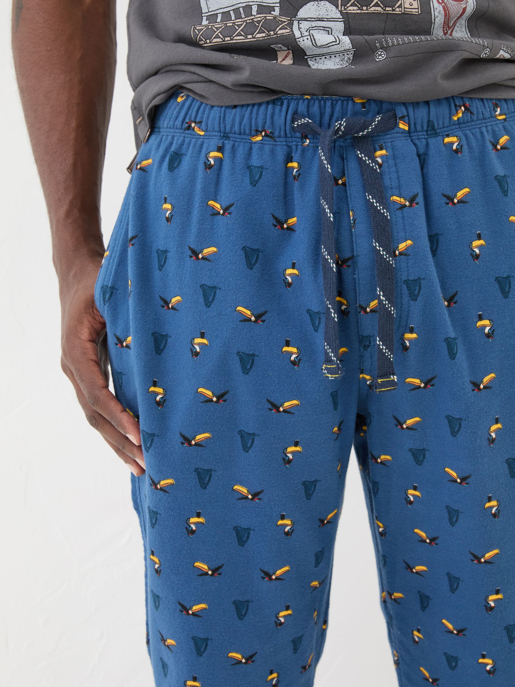 Navy Guinness Print Pyjama Bottoms - Image 4 of 7
